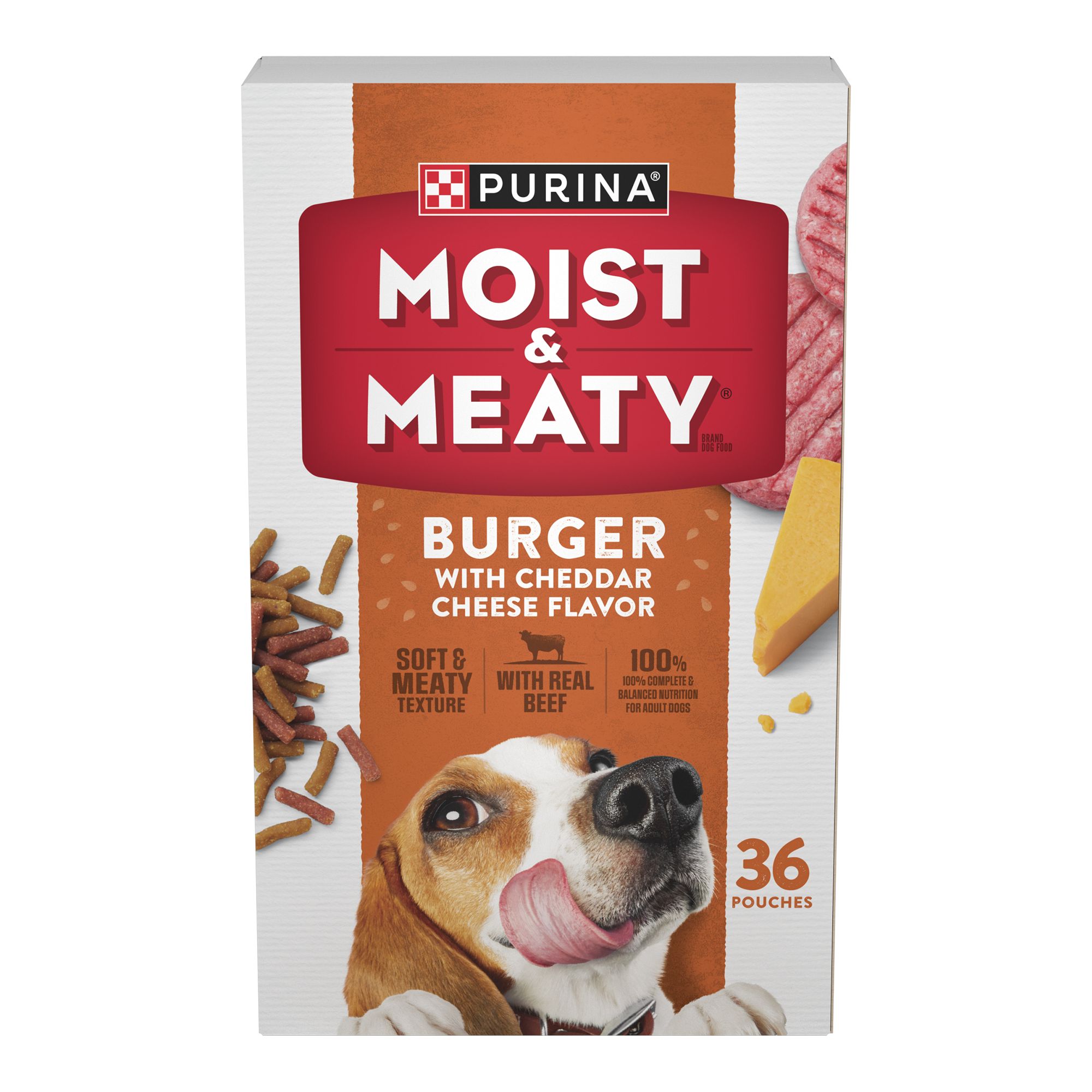 Purina Moist & Meaty Adult Dog Dry Food, Size: 13.5 lb, Flavor: Real Cheese | PetSmart Red