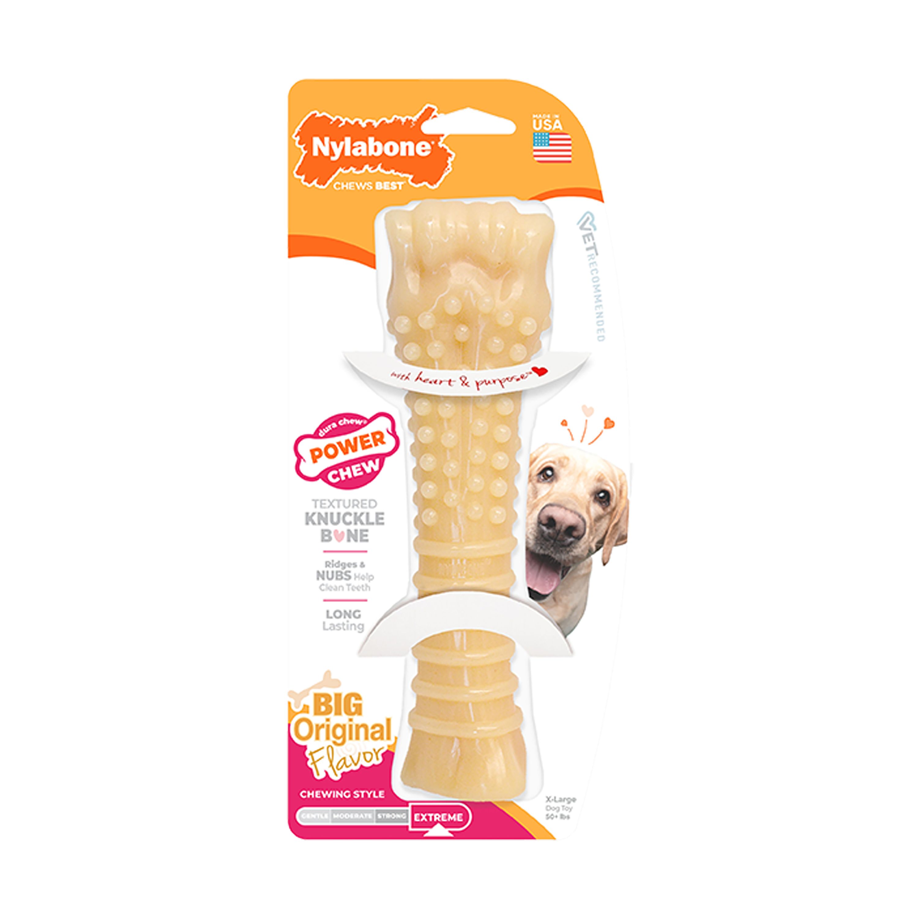 Nylabone DuraChew Bone Chew Dog Toy in Tan, Size: XL | PetSmart