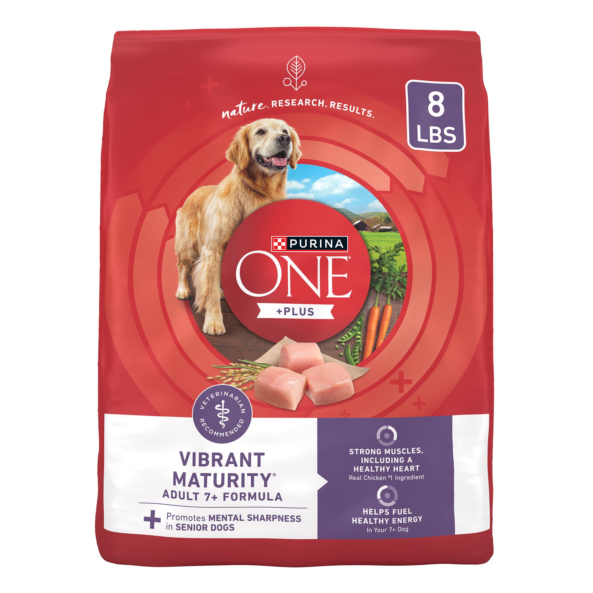 Purina ONE +Plus Senior Dog Dry Food - Chicken, Low Ash, With Vitamins, Size: 8 lb | PetSmart