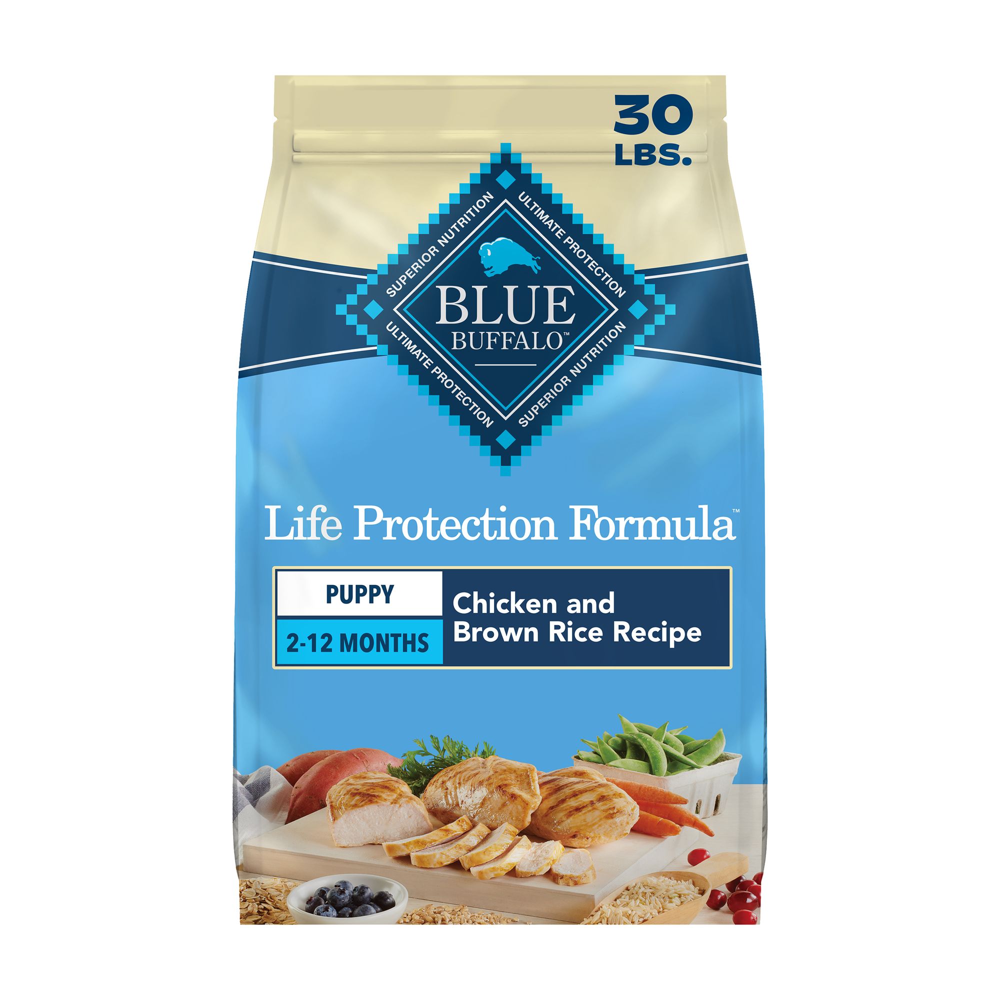 Blue Buffalo Life Protection Formula; Puppy Dry Dog Food - Chicken and Brown Rice, Size: 30 lb | PetSmart