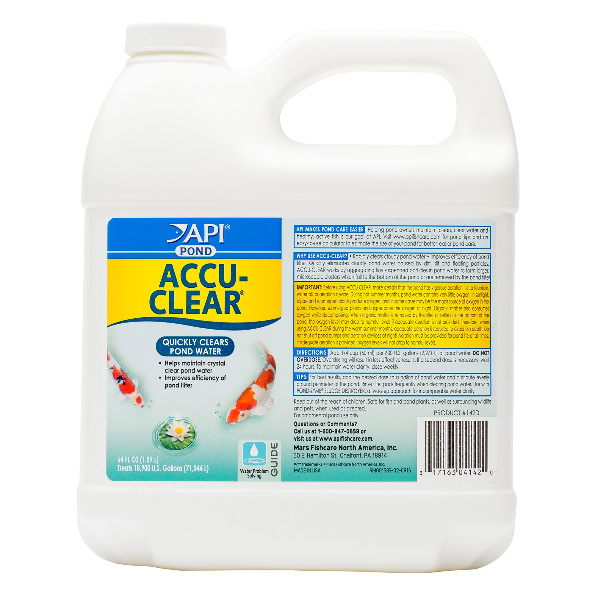 Api Accu Clear Clarifier Pond Water Conditioner Size 64 Fl Oz Api Accu Clear Clarifier Pond Water Conditioner Size 64 Fl Oz