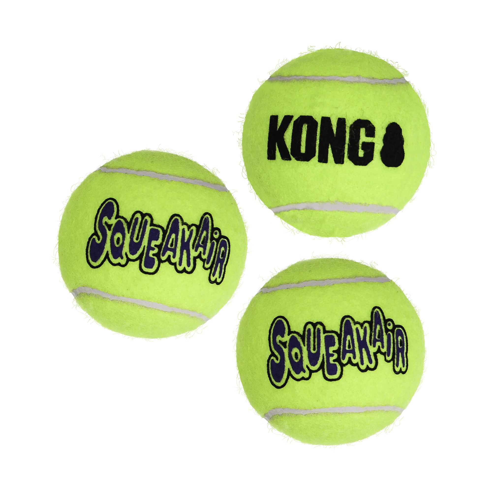 KONG AirDog Tennis Ball Set Squeaker Dog Toy - 3 Pack | PetSmart Size: Medium