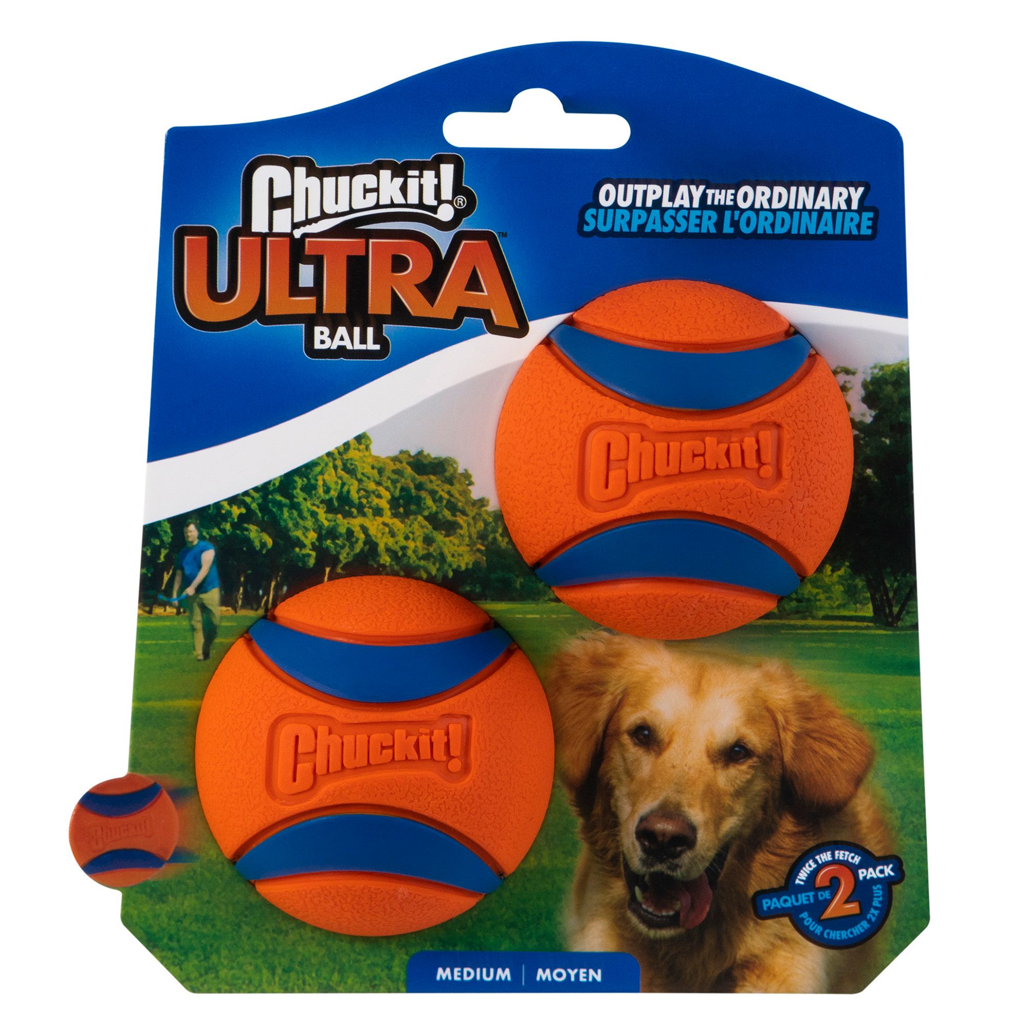 Chuckit! Ultra Ball Tough Dog Toy - 2 Pack | PetSmart Size: Medium