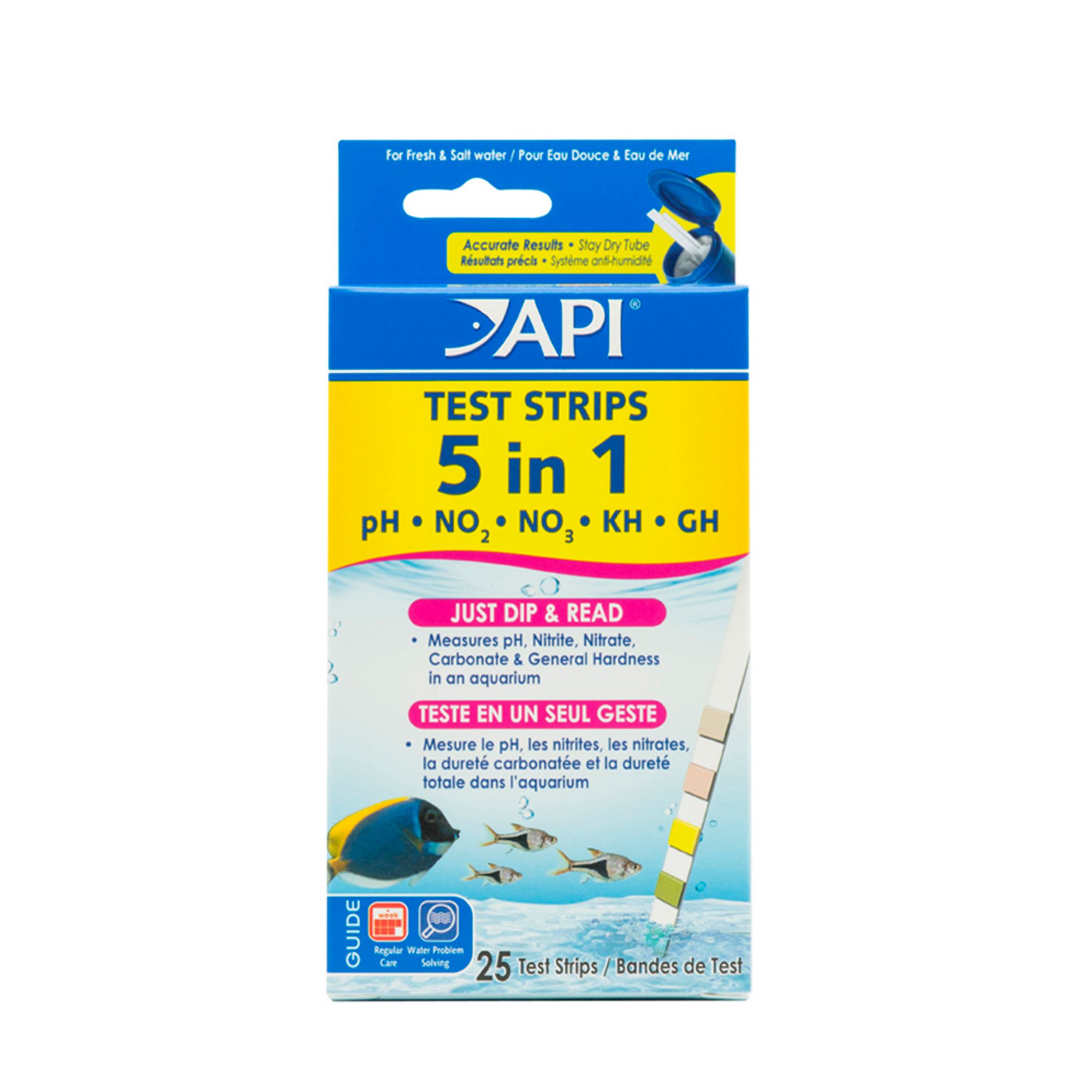 Api 5 In 1 Aquarium Test Strips Size 25 Count Api 5 In 1 Aquarium Test Strips Size 25 Count
