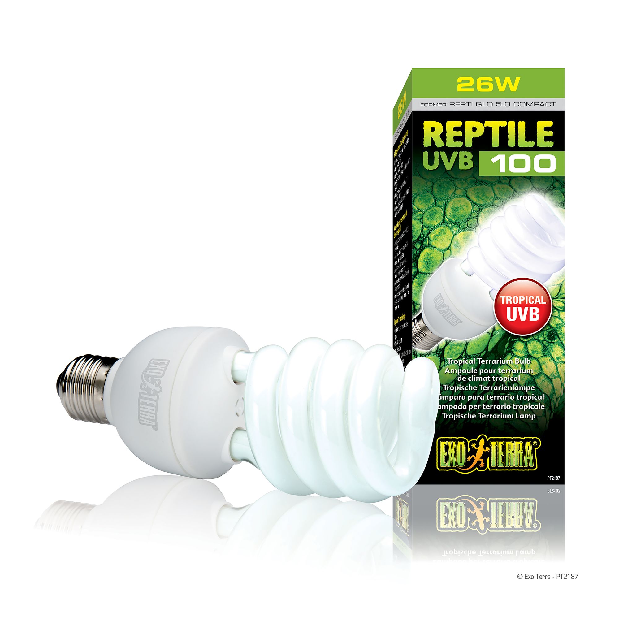 Exo Terra® Repti Glo Tropical Terrarium Lamp - UVB 100 (26 Watts)