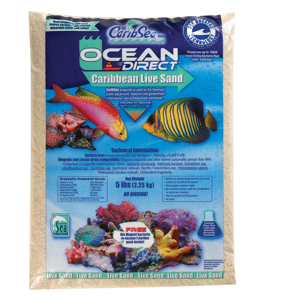 CaribSea Ocean Direct Caribbean Live Aquarium Sand (5 Lb)