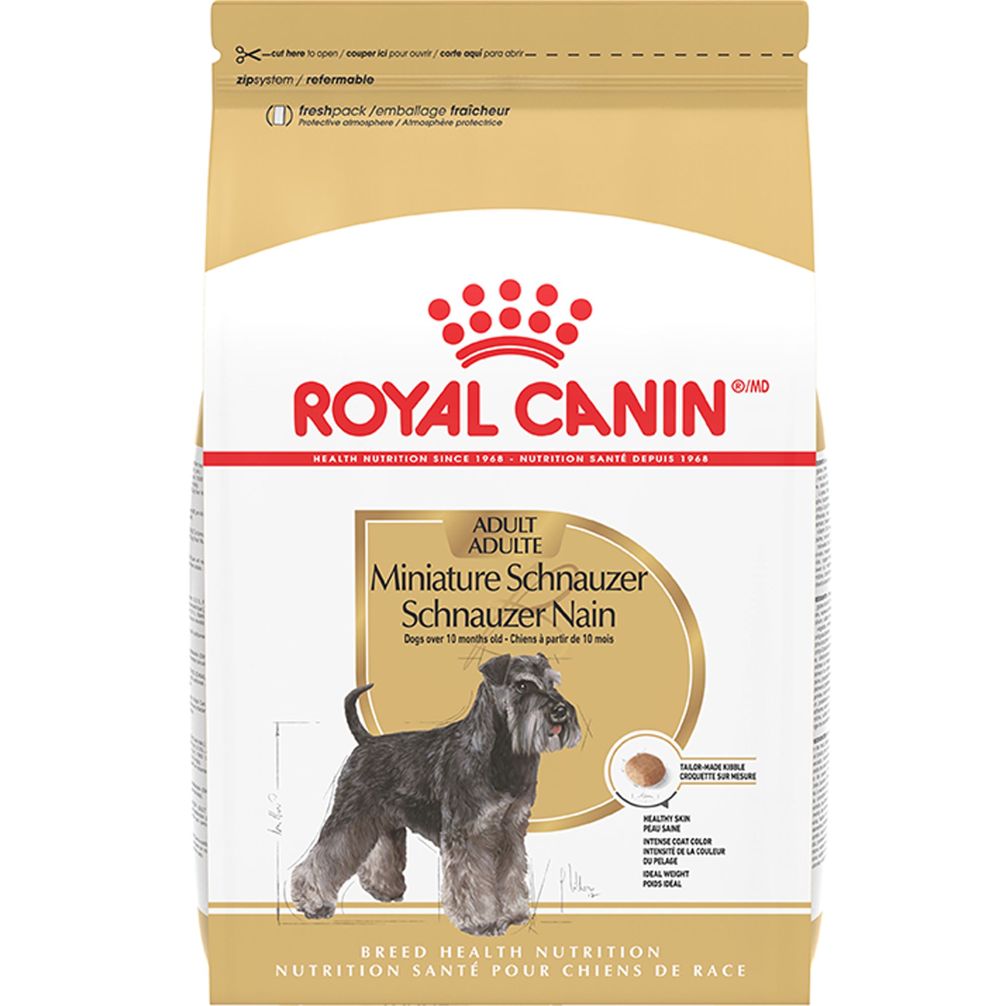 Royal Canin Breed Health Nutrition Miniature Schnauzer Specific Adult Dog Dry Food - 10 lb | PetSmart Green