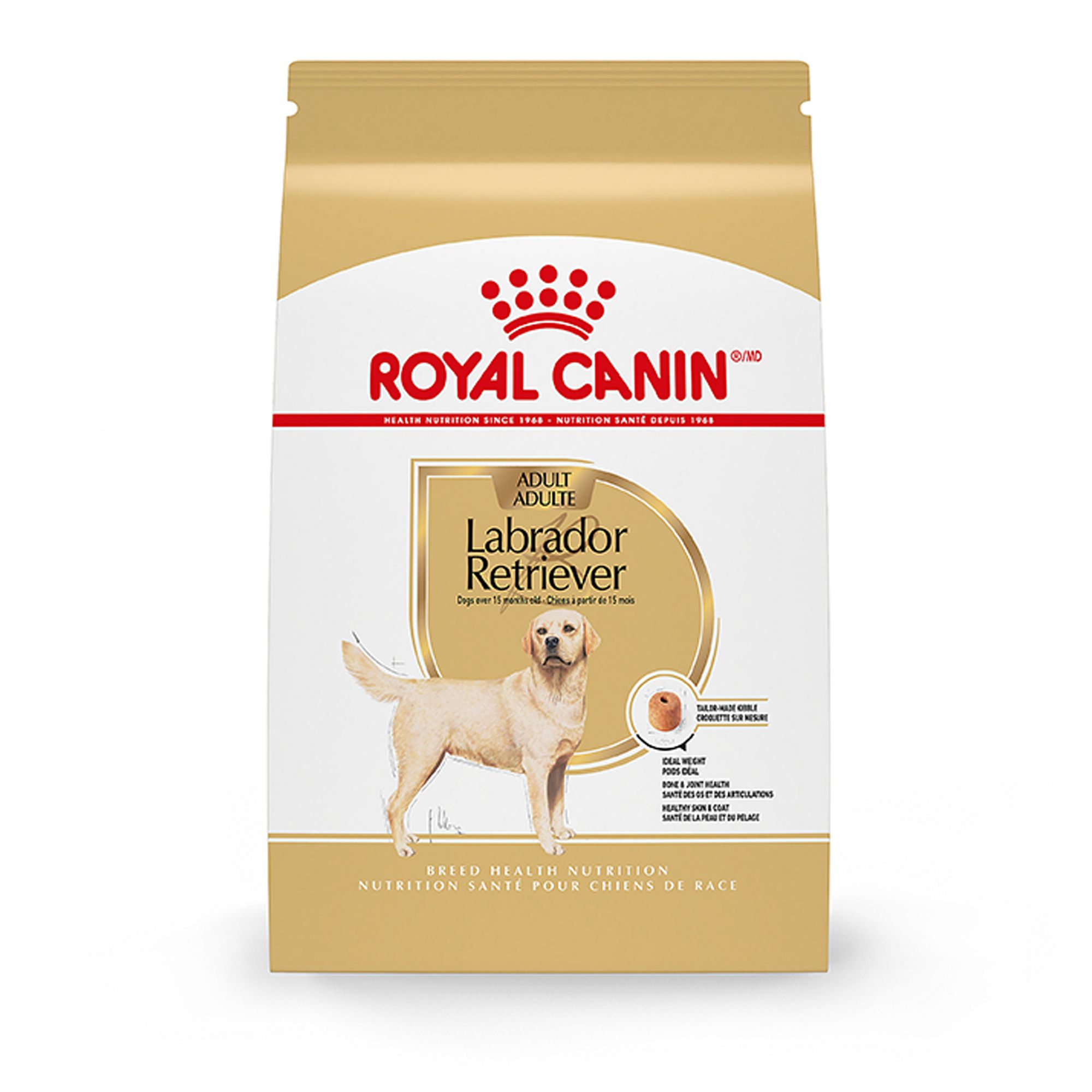 Royal Canin Breed Health Nutrition Labrador Retriever Specific Adult Dog Dry Food - 30 lb, Flavor: Chicken | PetSmart Yellow