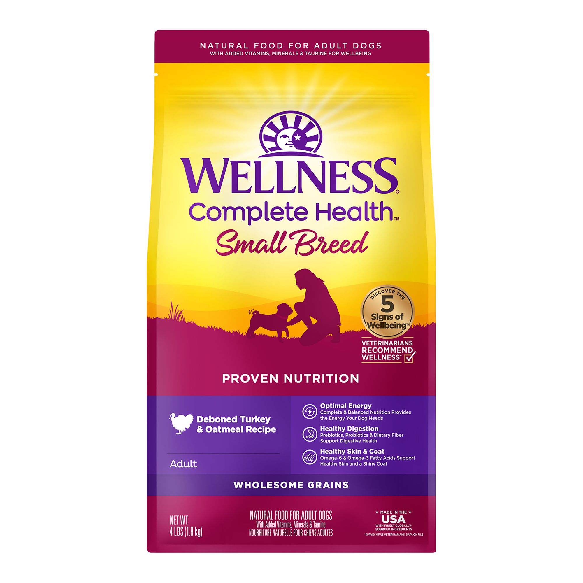 Wellness Complete Health Small Breed Adult Dry Dog Food - Natural, Size: 4 lb | PetSmart Green