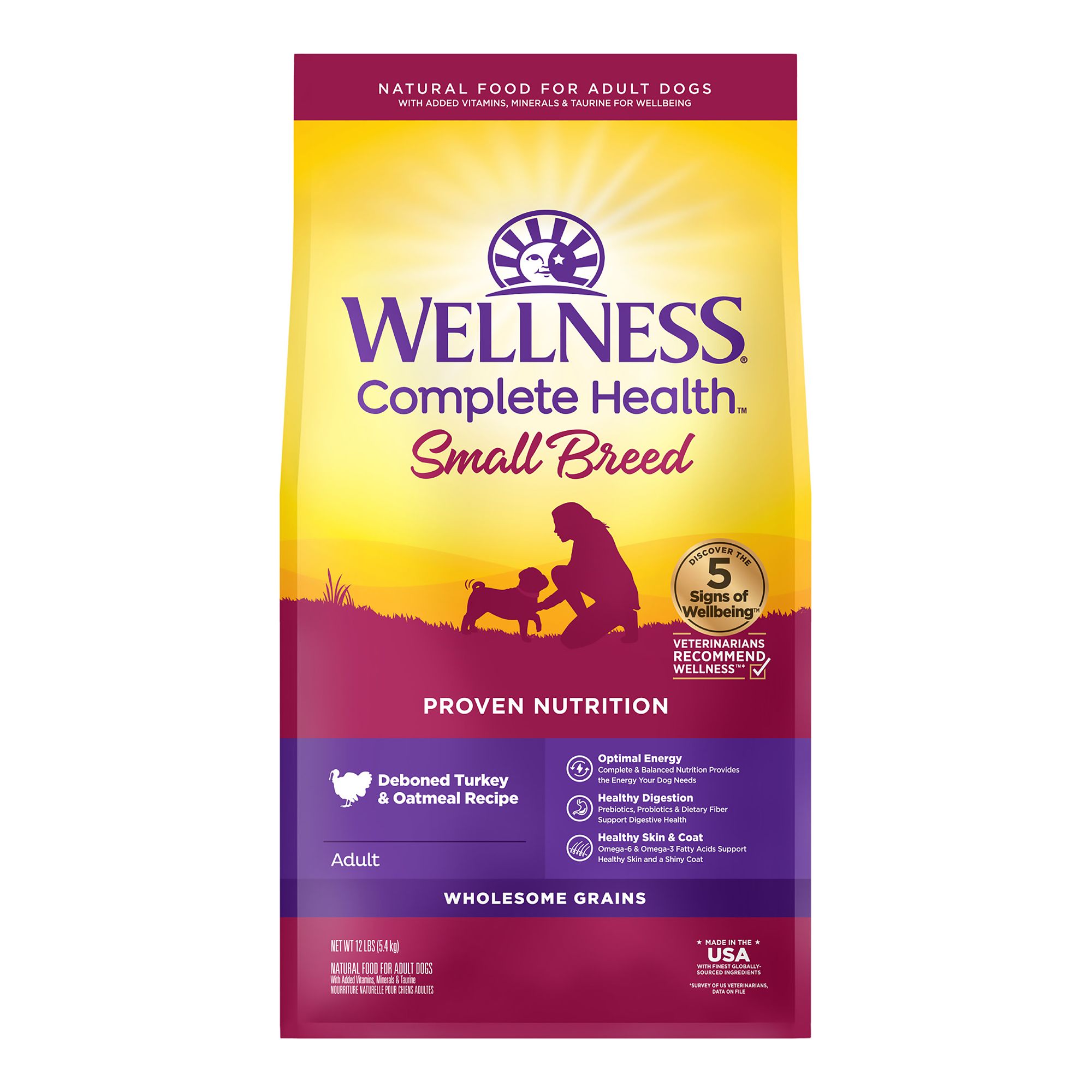 Wellness Complete Health Small Breed Adult Dry Dog Food - Natural, Size: 12 lb | PetSmart Green