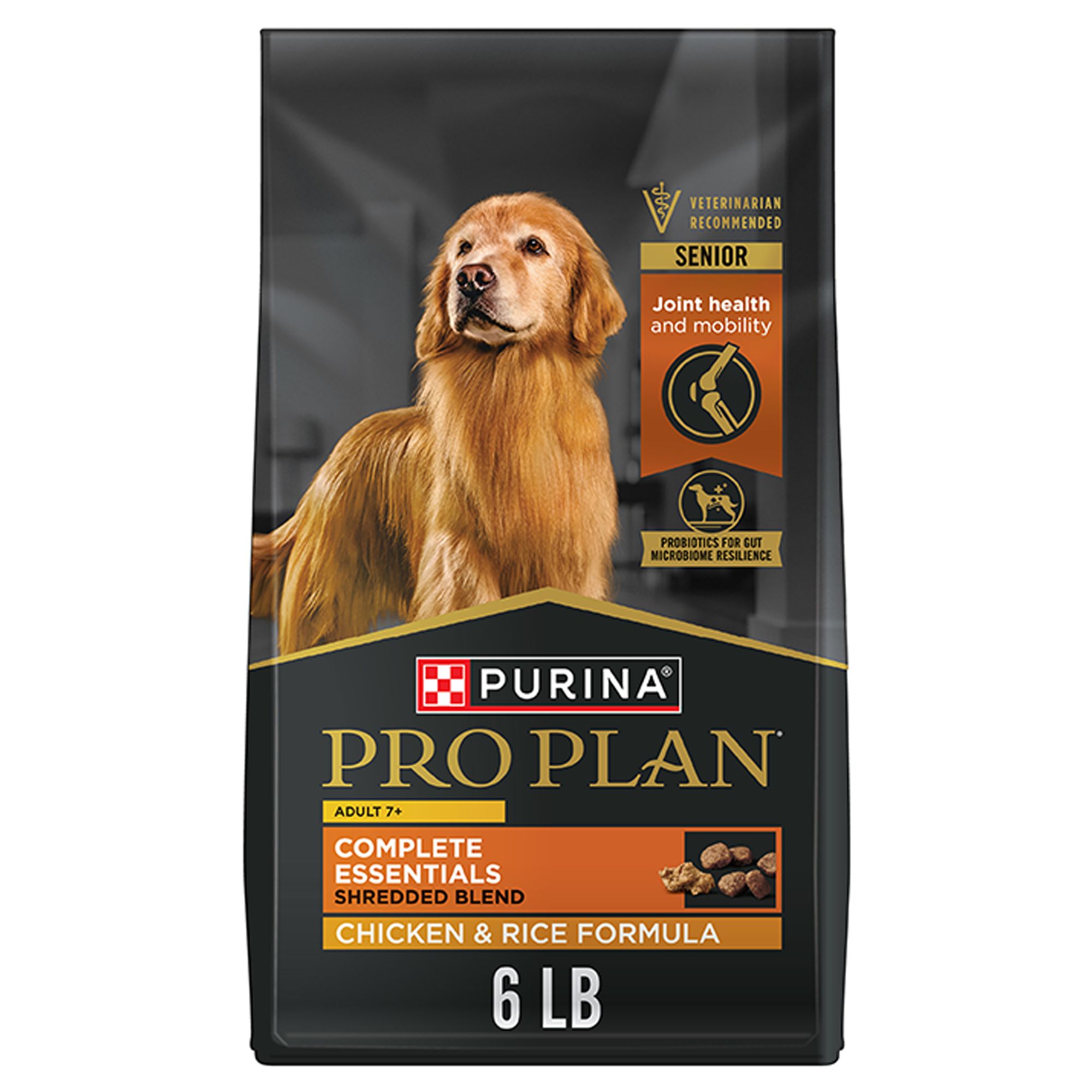 Purina Pro Plan Complete Essentials Shredded Blend Senior 7+ Dry Dog Food - Chicken and Rice, Size: 6 lb | PetSmart