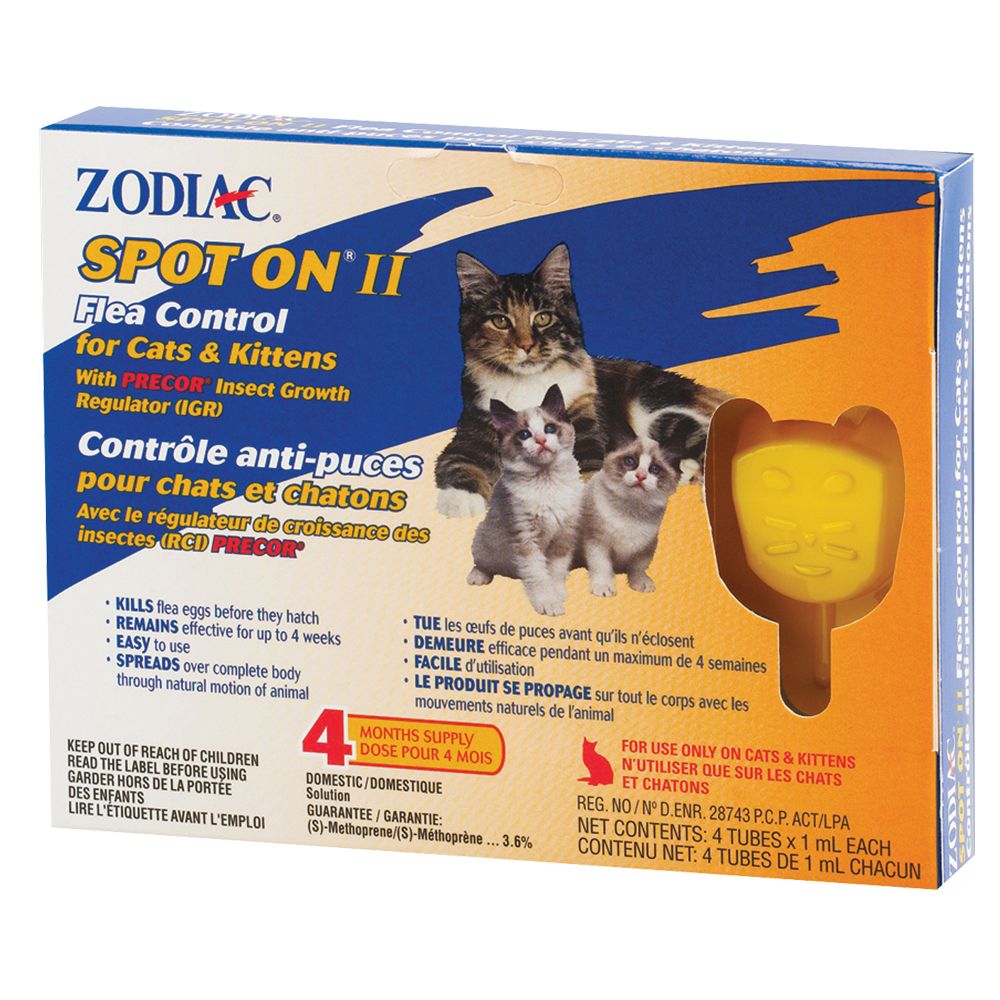 ZODIAC® Spot On® II Flea Control for Cats & Kittens (4 Count)