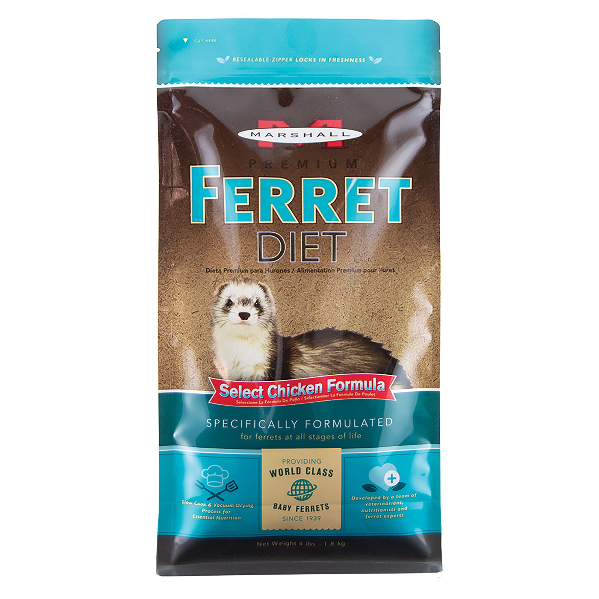Marshall Select Premium Ferret Diet Food Size 4 Lb Marshall Select Premium Ferret Diet Food Size 4 Lb
