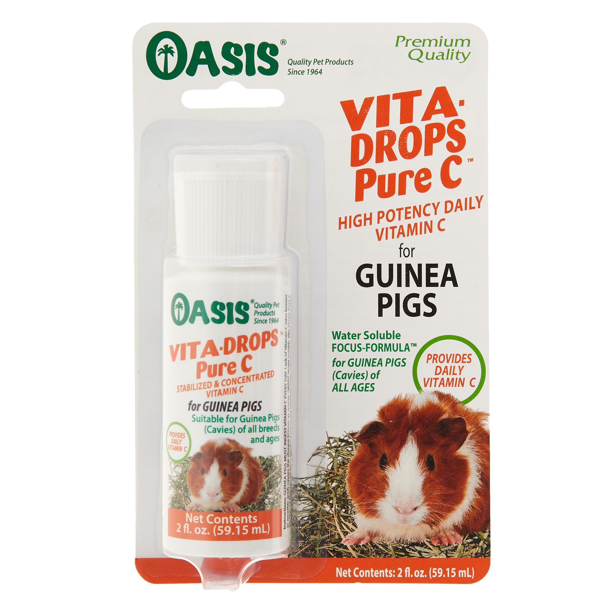 Oasis® Vita-Drops Pure C&trade; High Potency Guinea Pig Vitamin C Supplement (2 Fl Oz)