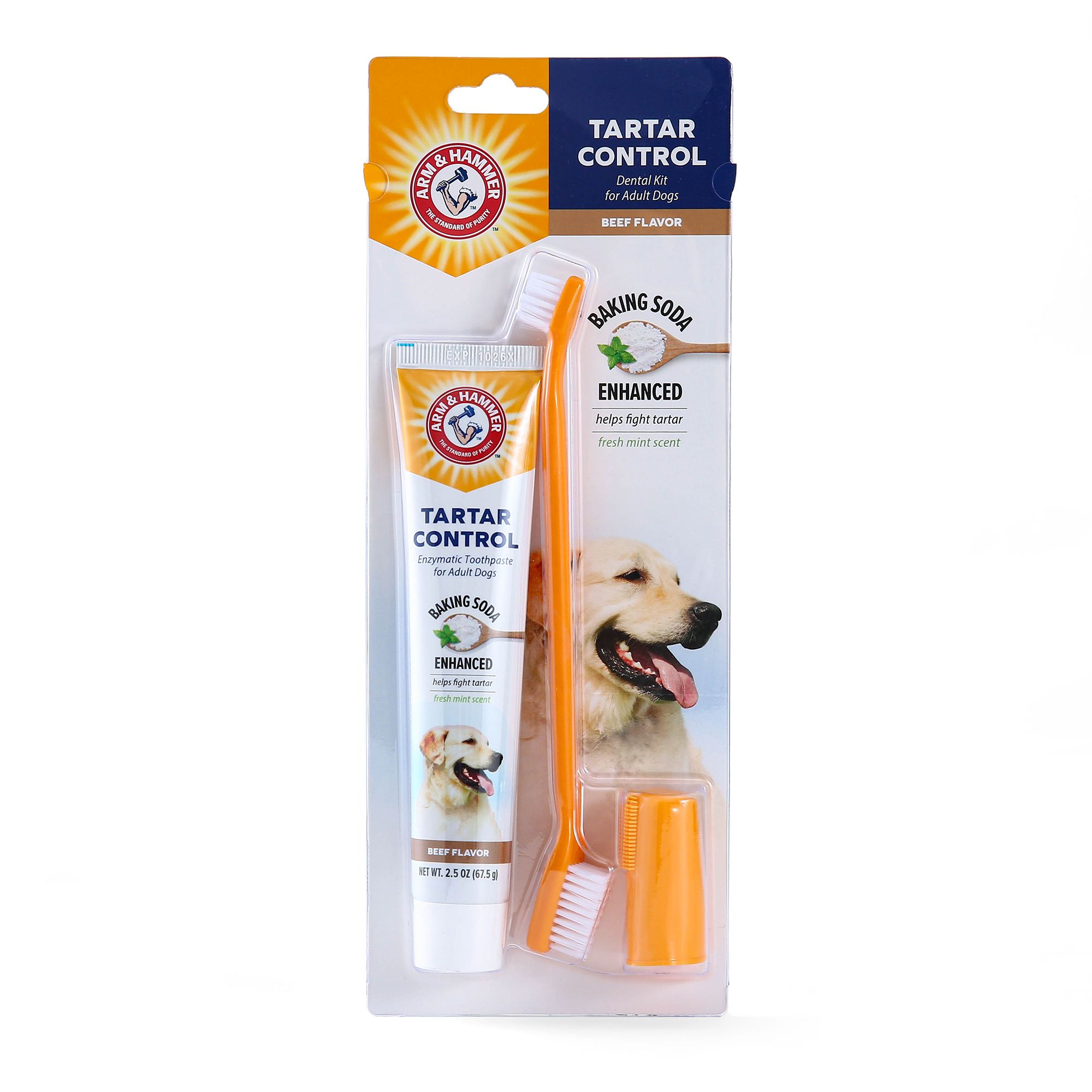 Arm & Hammer Tartar Control Dog Dental Kit - Beef (2.5 Oz)