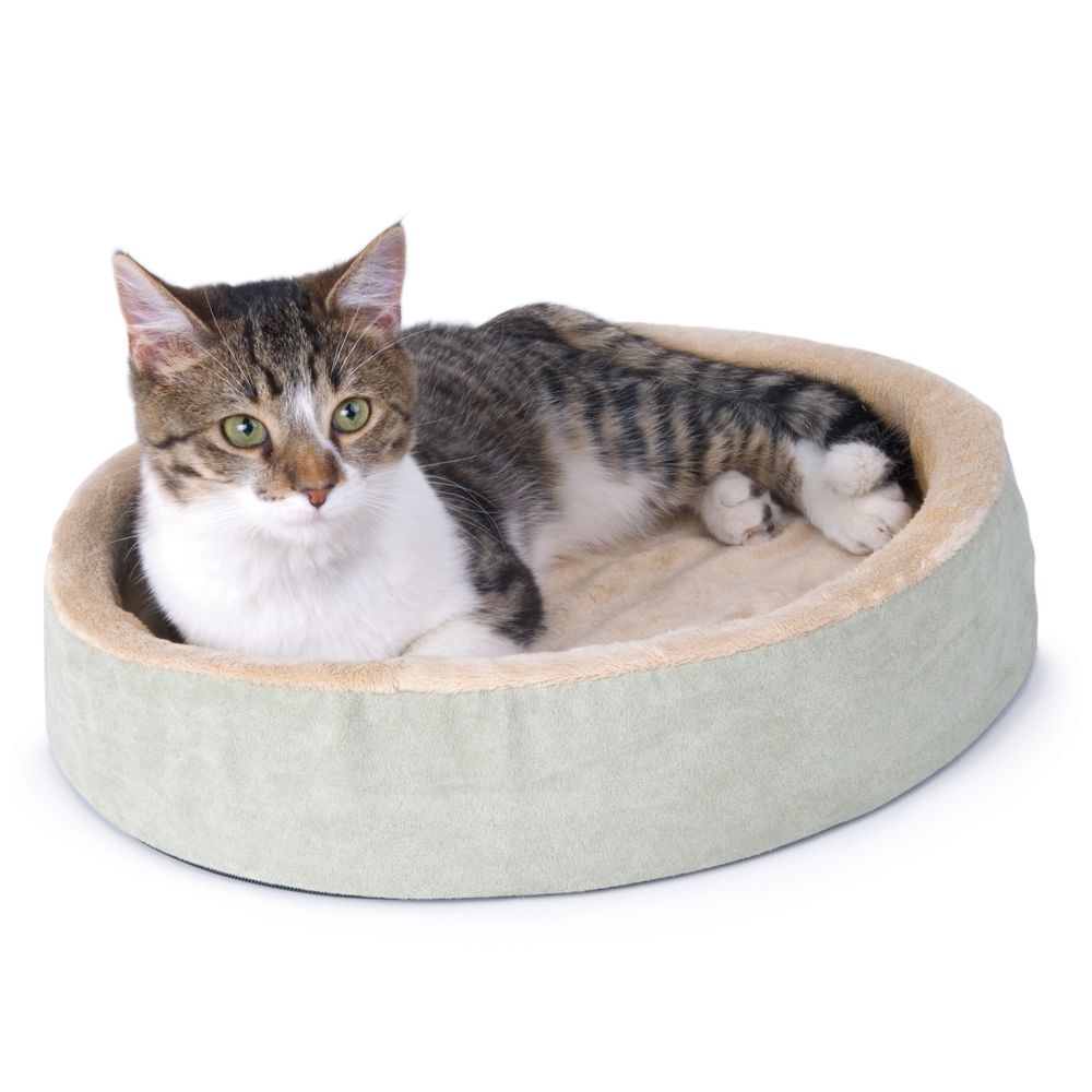 Thermo Kitty Bed Cuddle Up Heated Cat Bed Size 16l X 16w Green K H Thermo Kitty Bed Cuddle Up Heated Cat Bed Size 16l X 16w Green K H