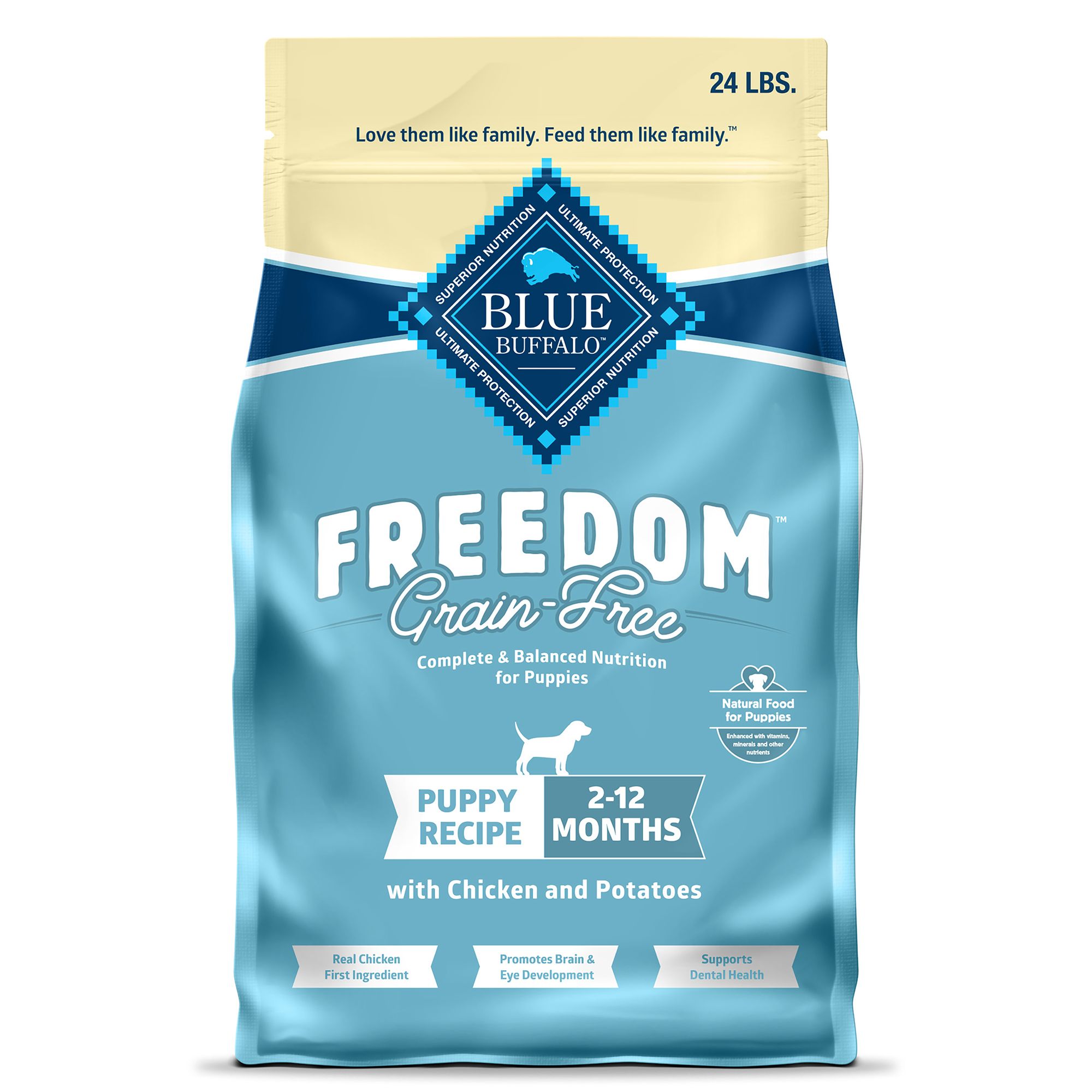 Blue Buffalo Freedom; Puppy Dry Dog Food - Grain Free, Chicken, Size: 24 lb | PetSmart
