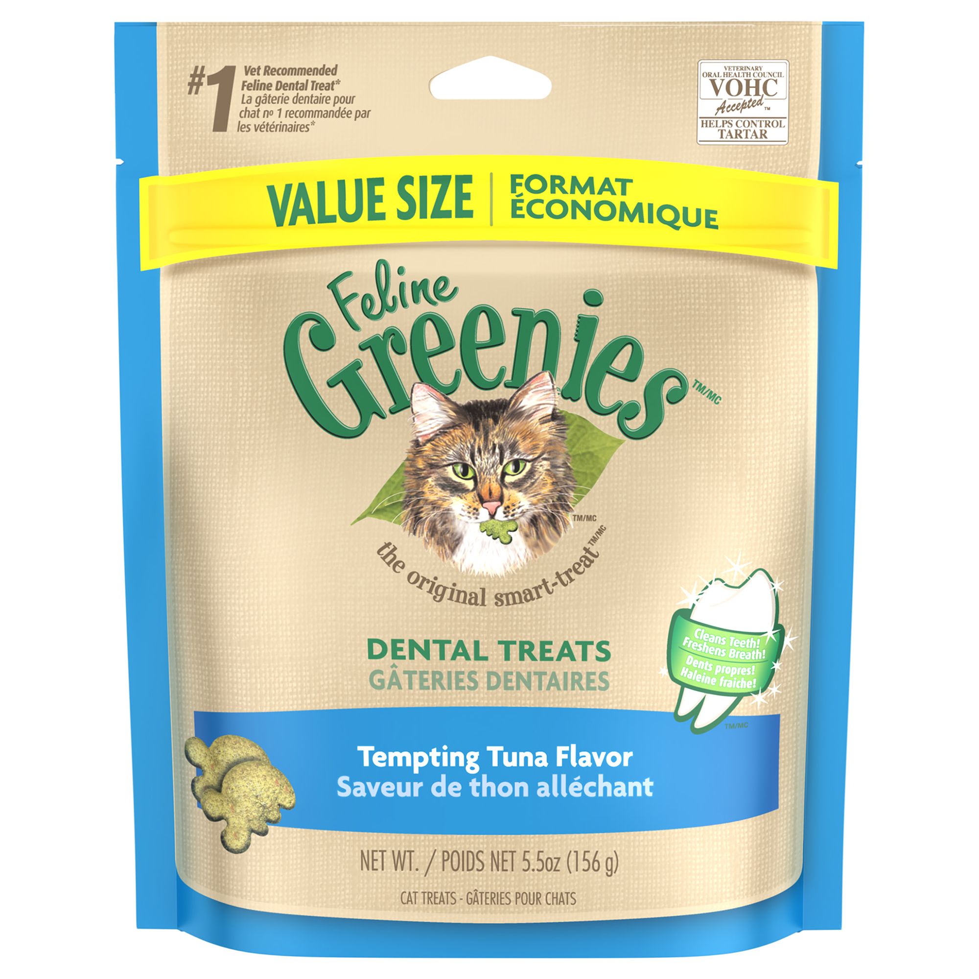 Feline Greenies Dental Cat Treat Tempting Tuna Size 5.5 Oz Feline Greenies Dental Cat Treat Tempting Tuna Size 5.5 Oz