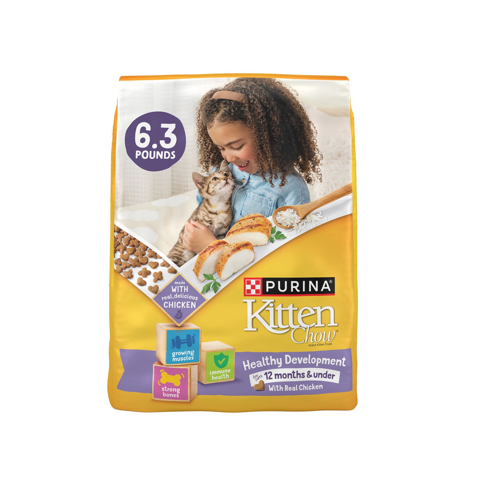 Purina Kitten Chow Nurture Cat Dry Food - Chicken, Natural, Real Meat, Size: 6.3 lb | PetSmart