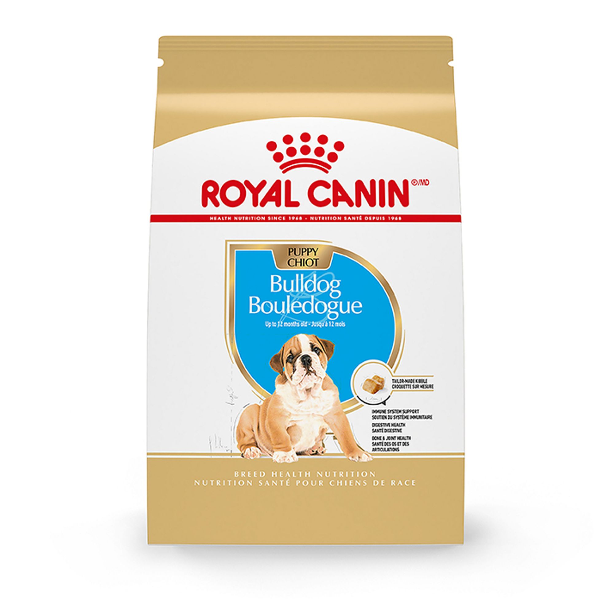 Royal Canin Breed Health Nutrition Bulldog Specific Puppy Dog Dry Food - 30 lb | PetSmart Green