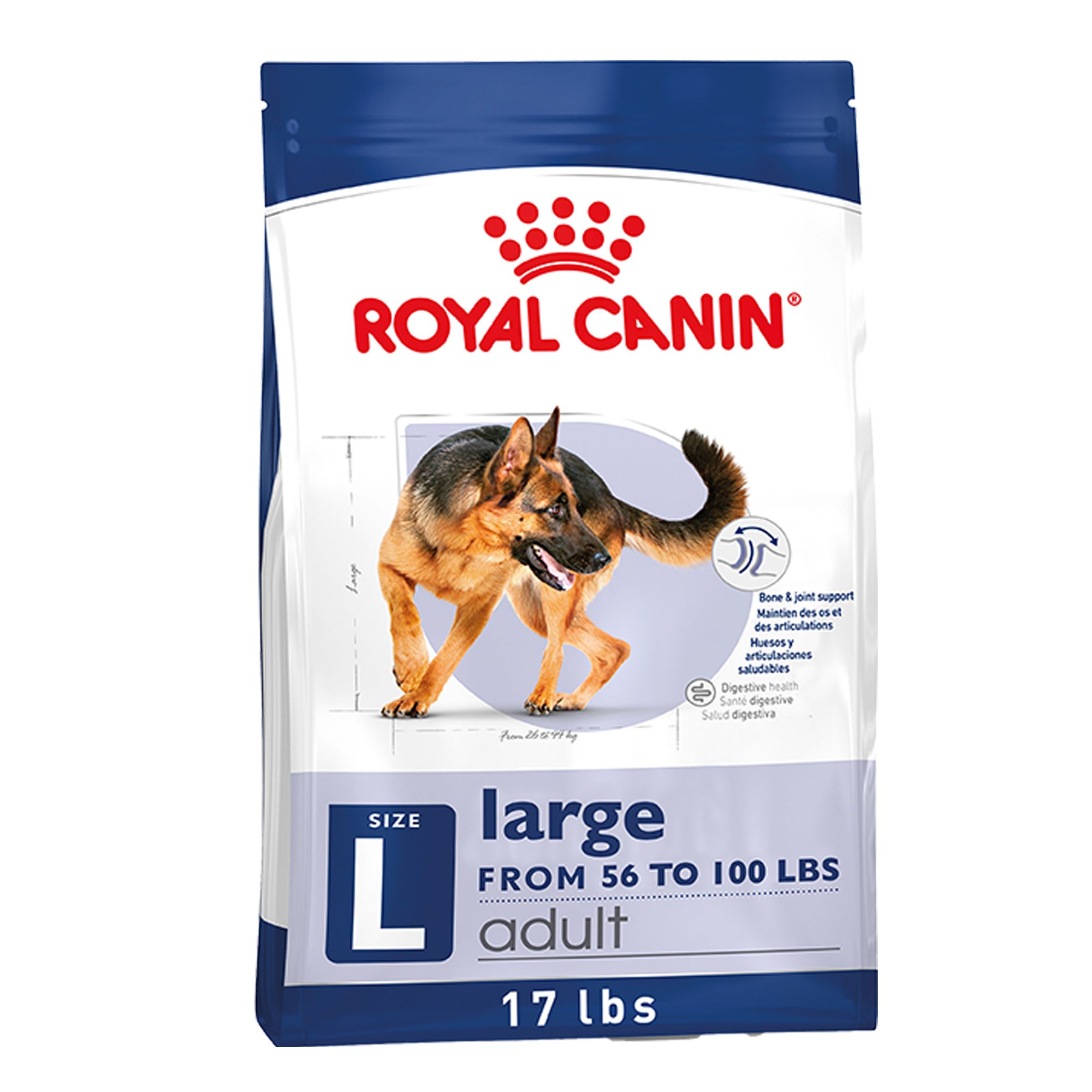 Royal Canin Size Health Nutrition Large Breed Adult Dry Dog Food, Size: 17 lb | PetSmart Brown