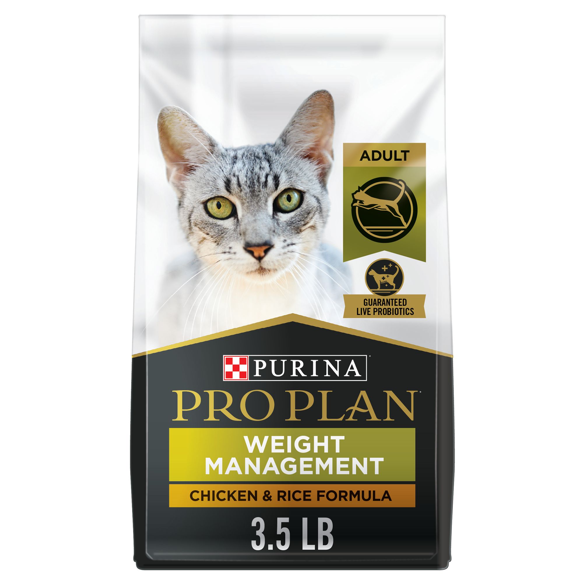 Purina Pro Plan Specialized Adult Dry Cat Food - Low Calorie, No Artificial Colors, Chicken and Rice, Size: 3.5 lb | PetSmart
