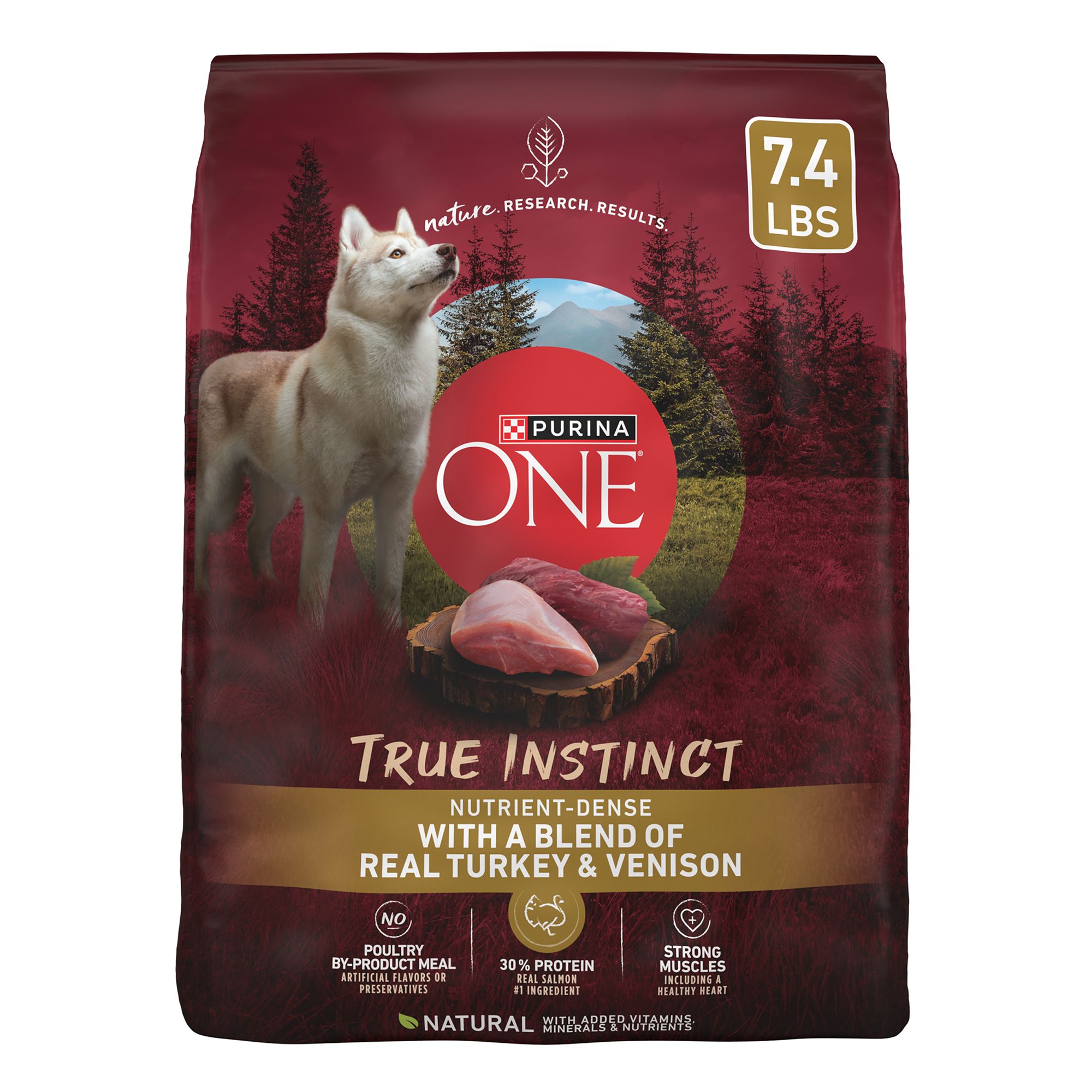 Purina ONE True Instinct Adult Dog Dry Food - High-Protein, Natural, Turkey and Venison, Size: 7.4 lb | PetSmart