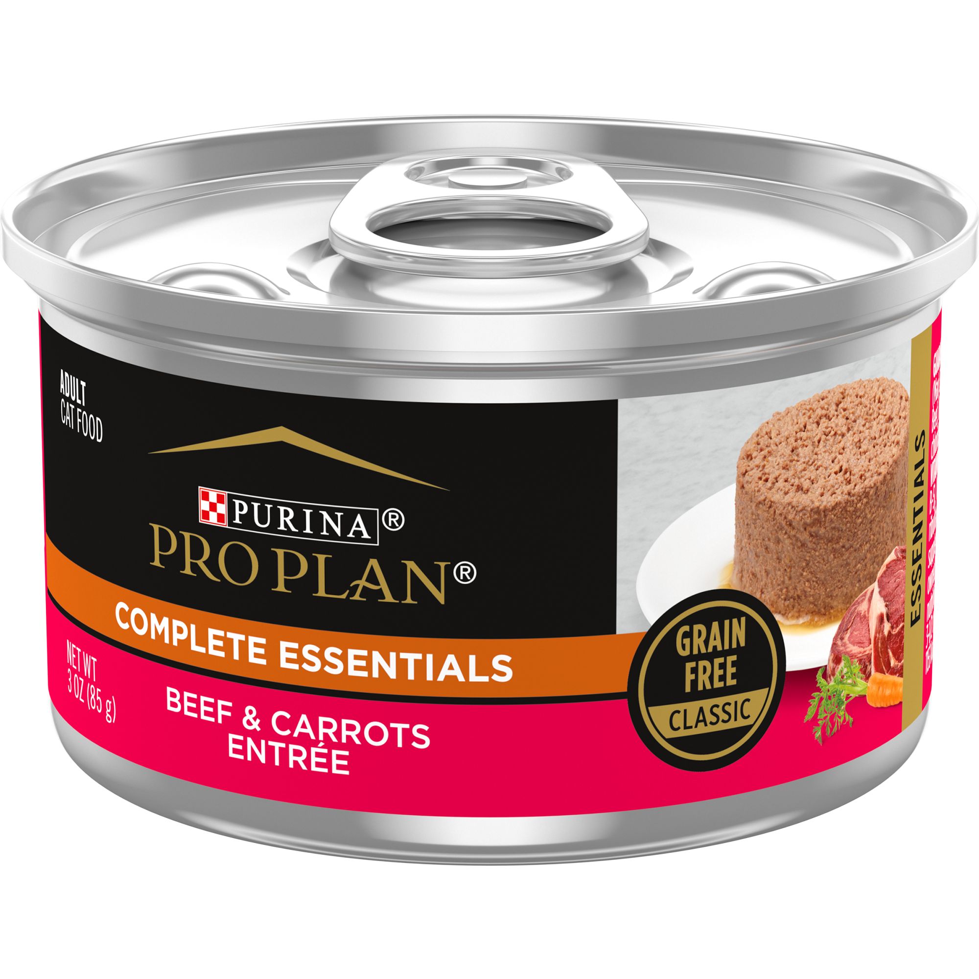 Purina Pro Plan Complete Essentials Adult Wet Cat Food - Antioxidants, High-Protein, Loaf, 3 Oz, Flavor: Beef | PetSmart