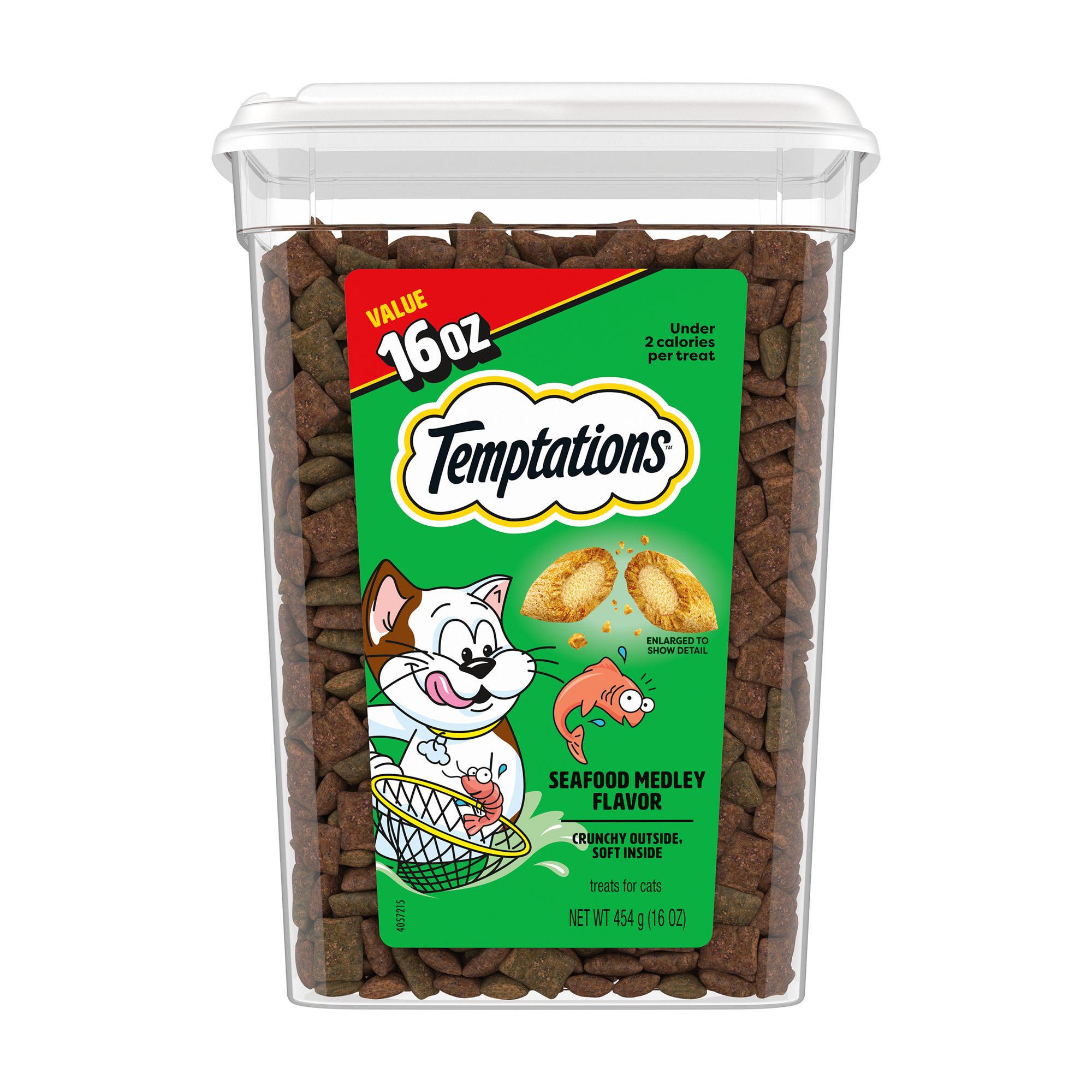 Temptations; Classic Adult Cat Treats - Soft and Crunchy, Seafood Medley, Size: 16 oz | PetSmart Red