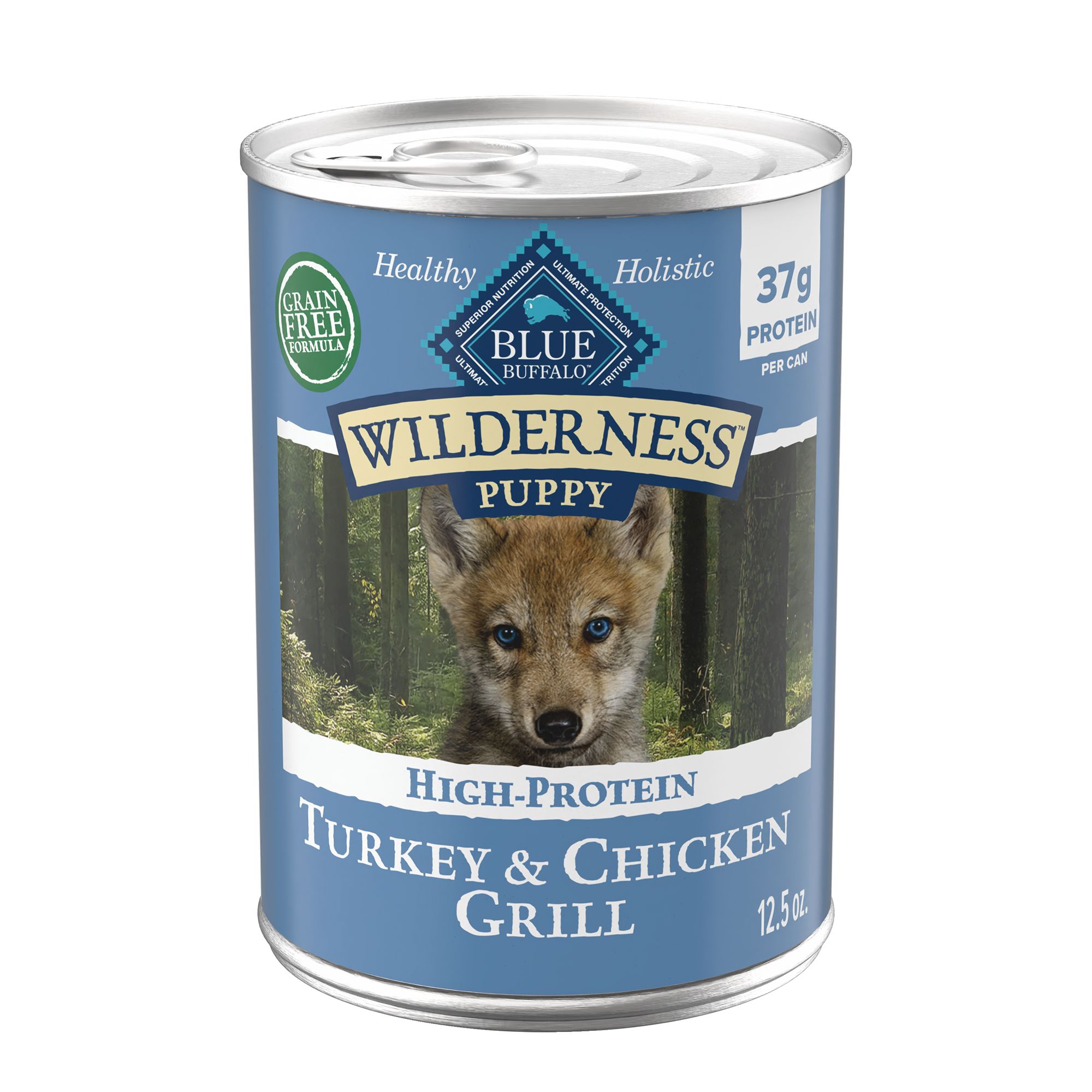 Blue Buffalo Wilderness; Puppy Wet Dog Food - Grain Free, 12.5 Oz, Flavor: Chicken, Turkey | PetSmart