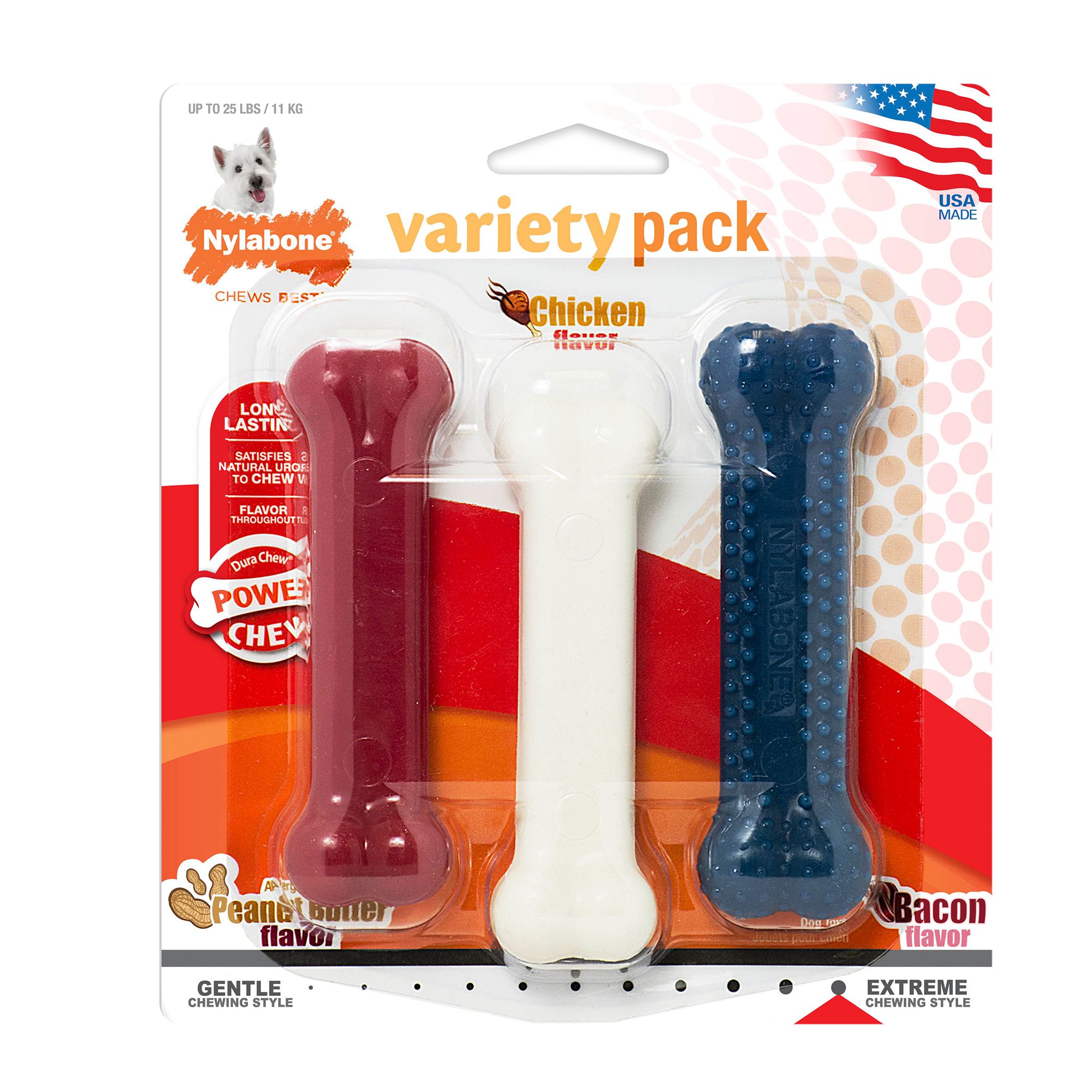 Nylabone DuraChew Bone Chew Dog Toys - 3 Pack | PetSmart Size: Small