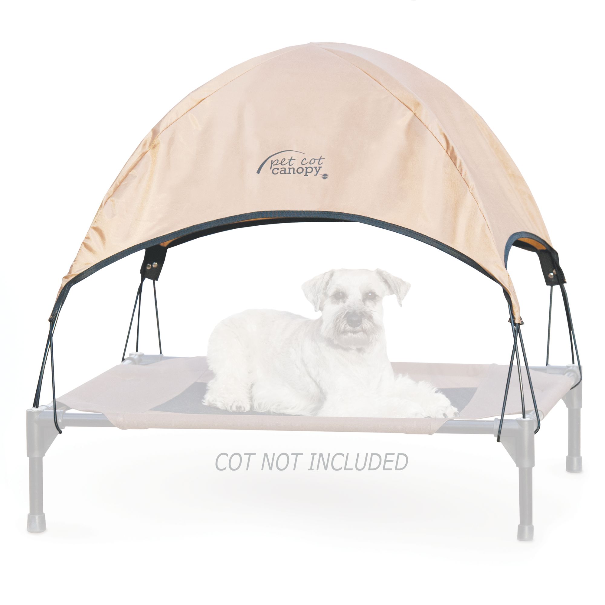 KandH Pet Cot Canopy size: 25"L x 32"W x 23"H, Tan