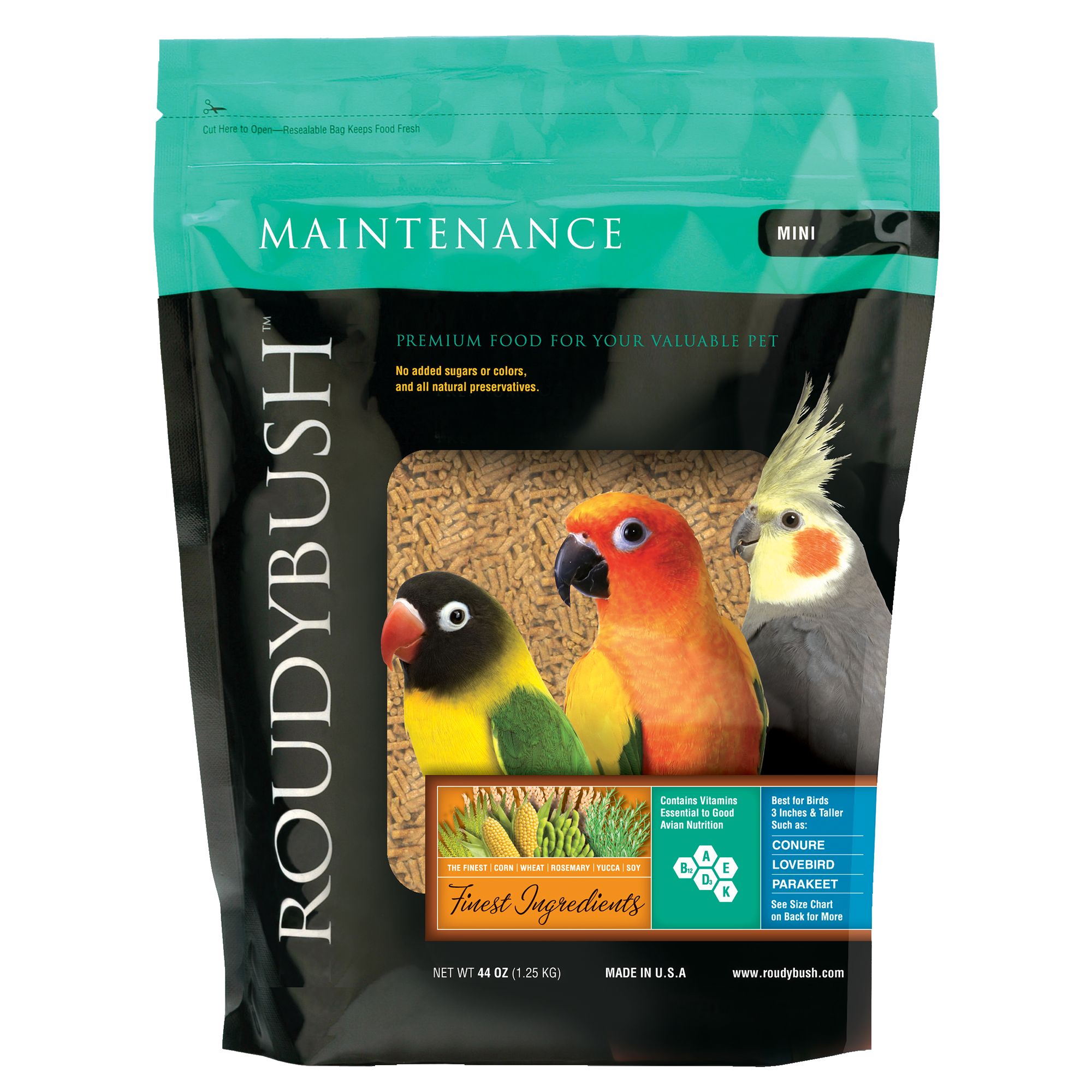 Roudybush Maintenance Mini Pellets Bird Food Size 44 Oz Roudybush Maintenance Mini Pellets Bird Food Size 44 Oz