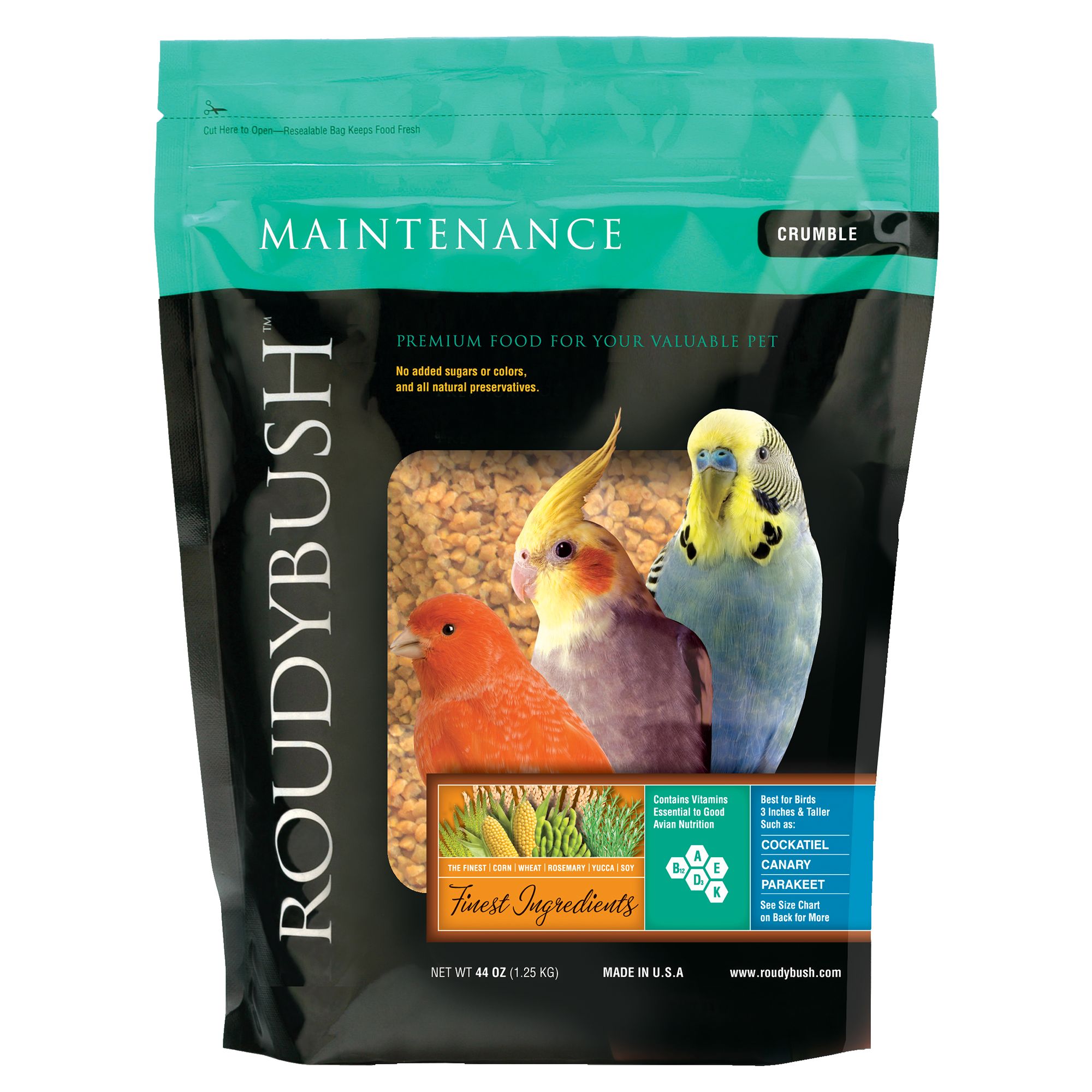Roudybush Maintenance Crumble Bird Food Size 44 Oz Roudybush Maintenance Crumble Bird Food Size 44 Oz
