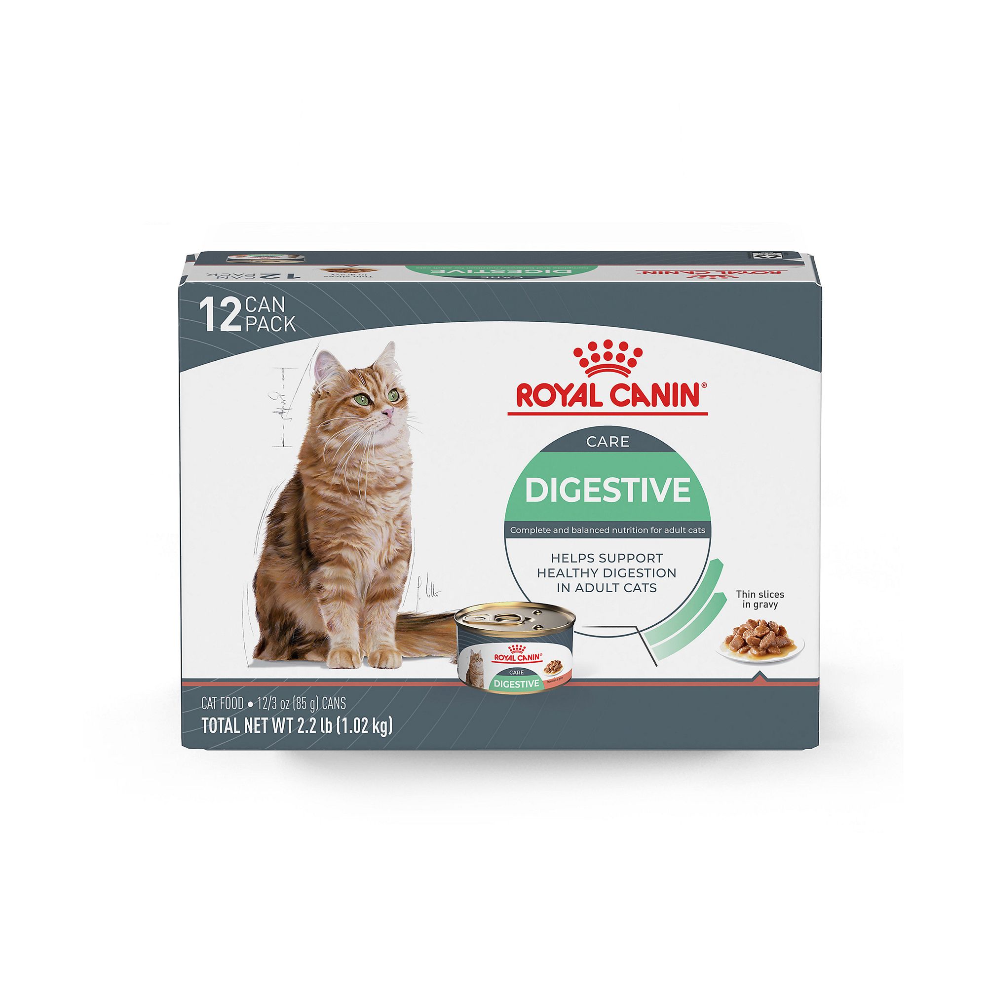 Royal Canin Feline Care Nutrition Digestive Adult Cat Slices in Gravy Wet Food  3 oz 12-ct | PetSmart