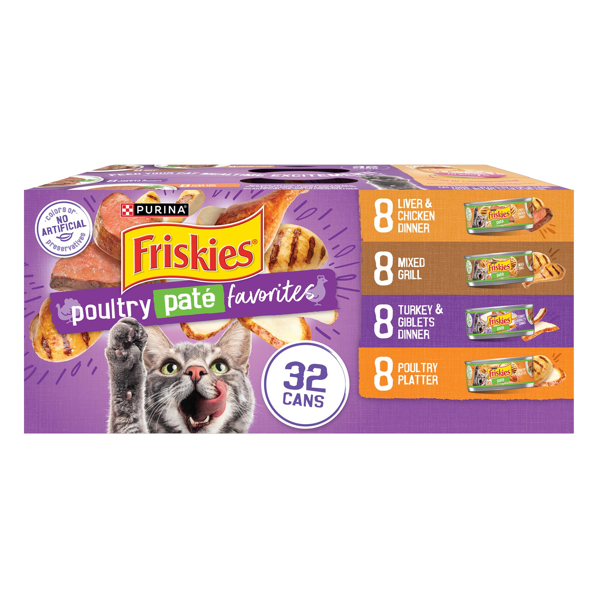 Purina Friskies Adult Cat Wet Food - Variety Pack, 32 CT, 176 OZ, Size: Count | PetSmart