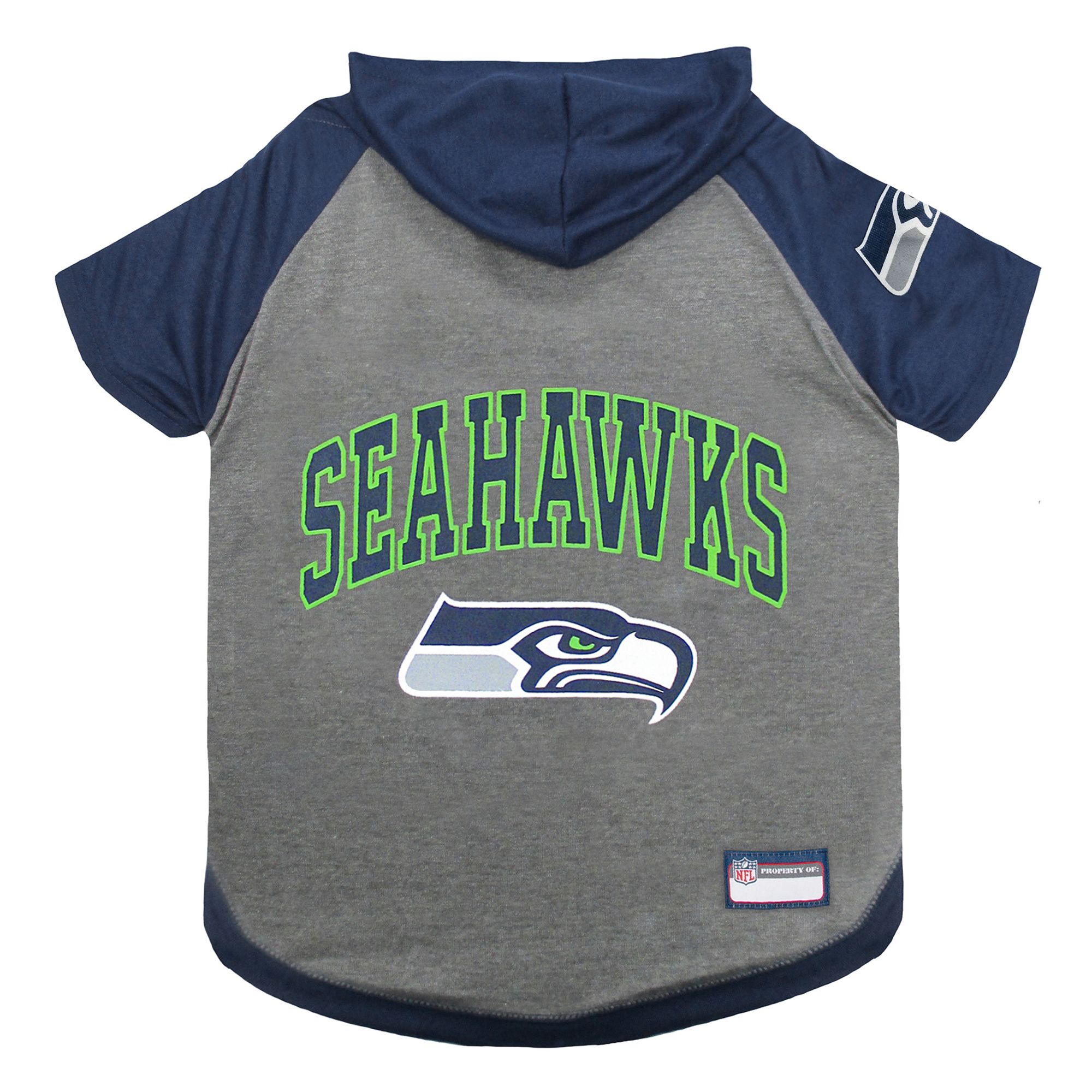 Pets First Seattle Seahawks Nfl Hoodie T-Shirt in Grey, Size: Xs | PetSmart