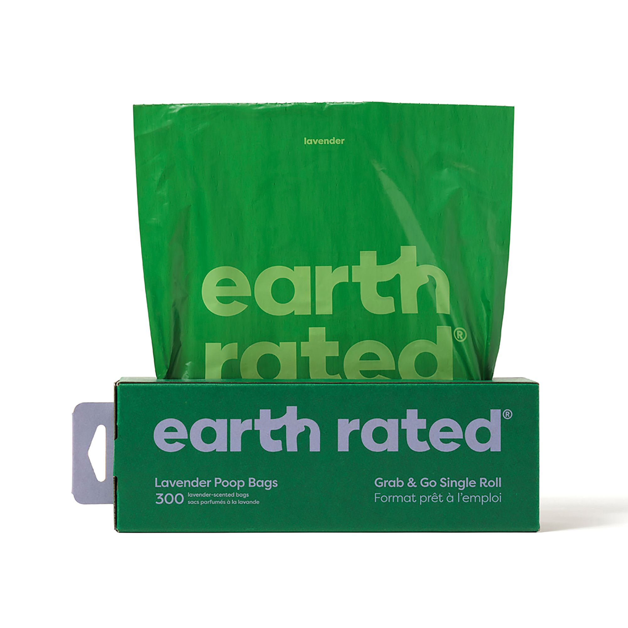 Earth Rated Unscented Leakproof Dog Poop Bags, 300 Count on 1 Grab-and-Go Bulk Single Roll