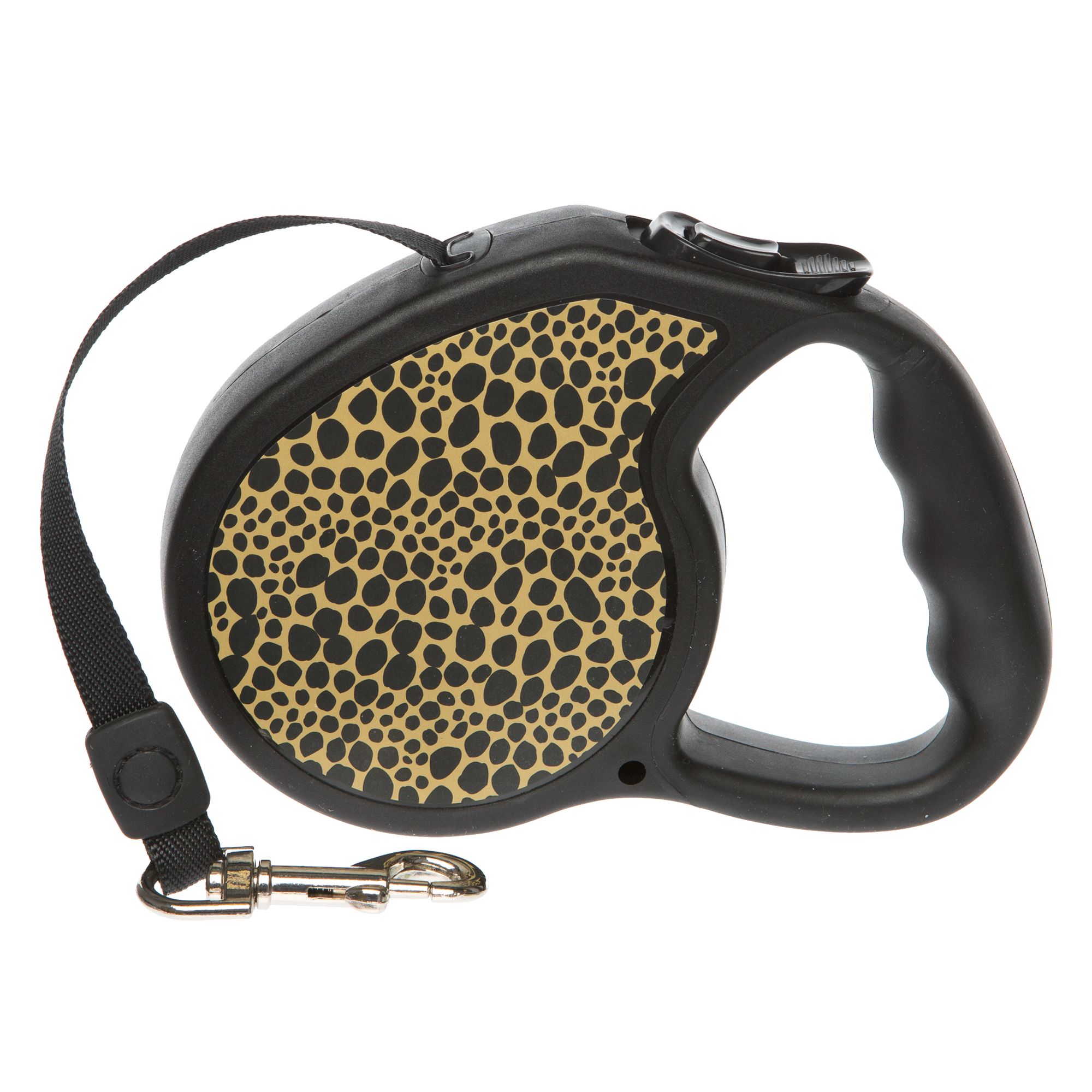 Top Paw&reg; Retractable Fashion Cheetah Dog Leash size: 