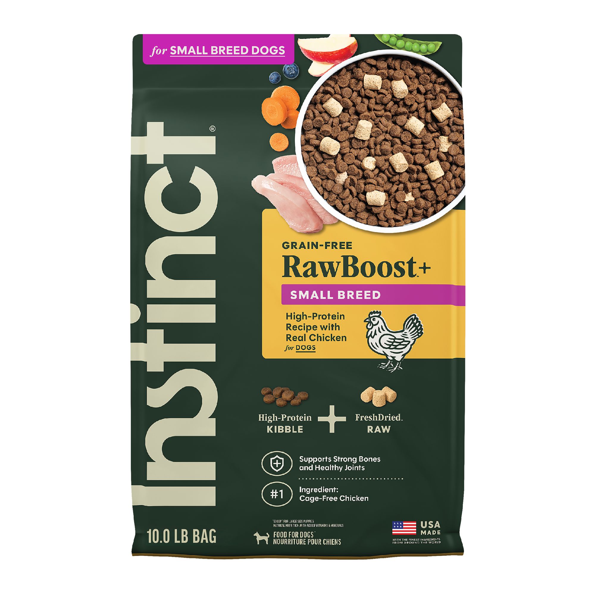 Instinct Raw Boost Kibble + Freeze-Dried Small Breed All Life Stages Dry Dog Food - Chicken, Size: 10 lb | PetSmart Salmon