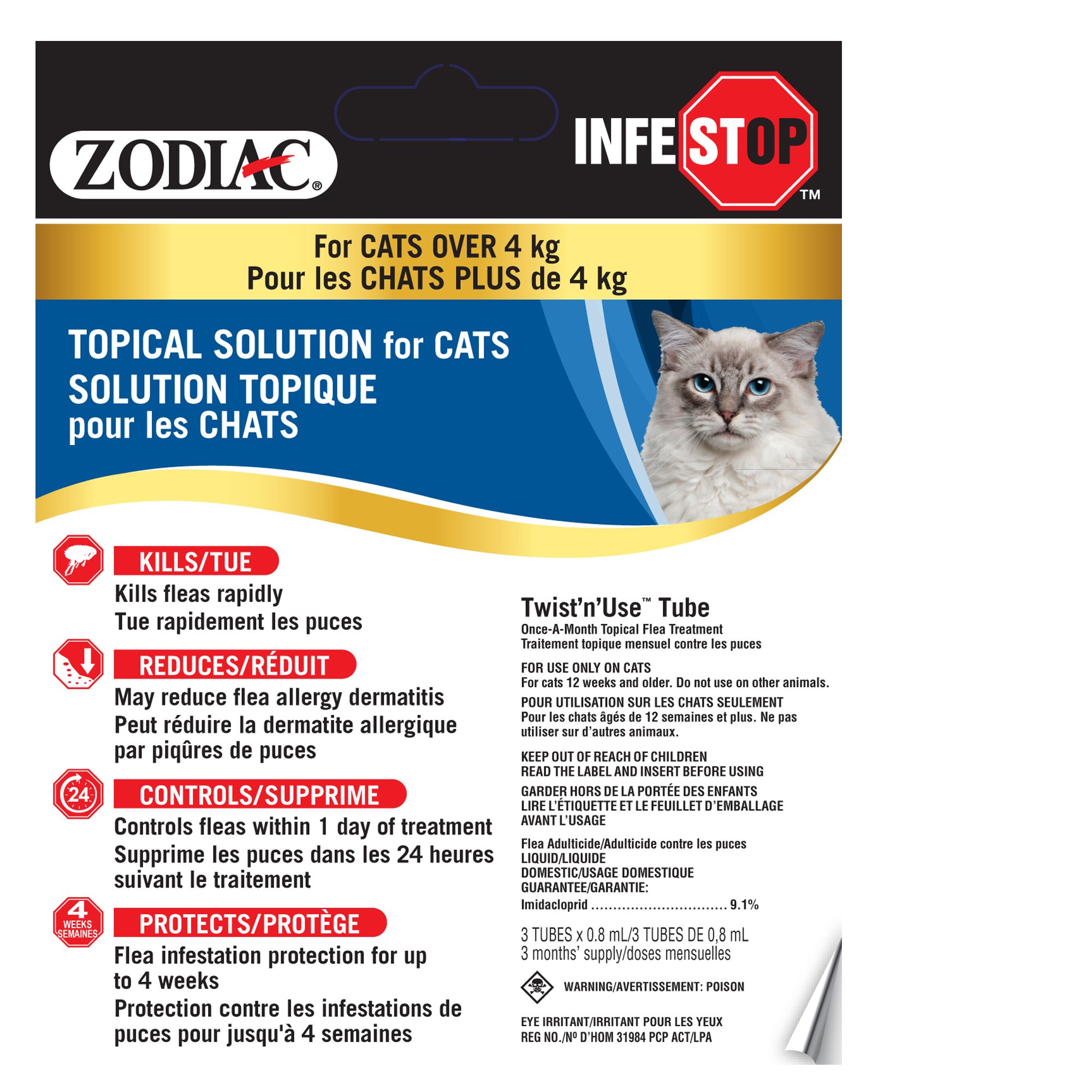 ZODIAC® Infestop Cat Topical Solution (2-9 lbs)