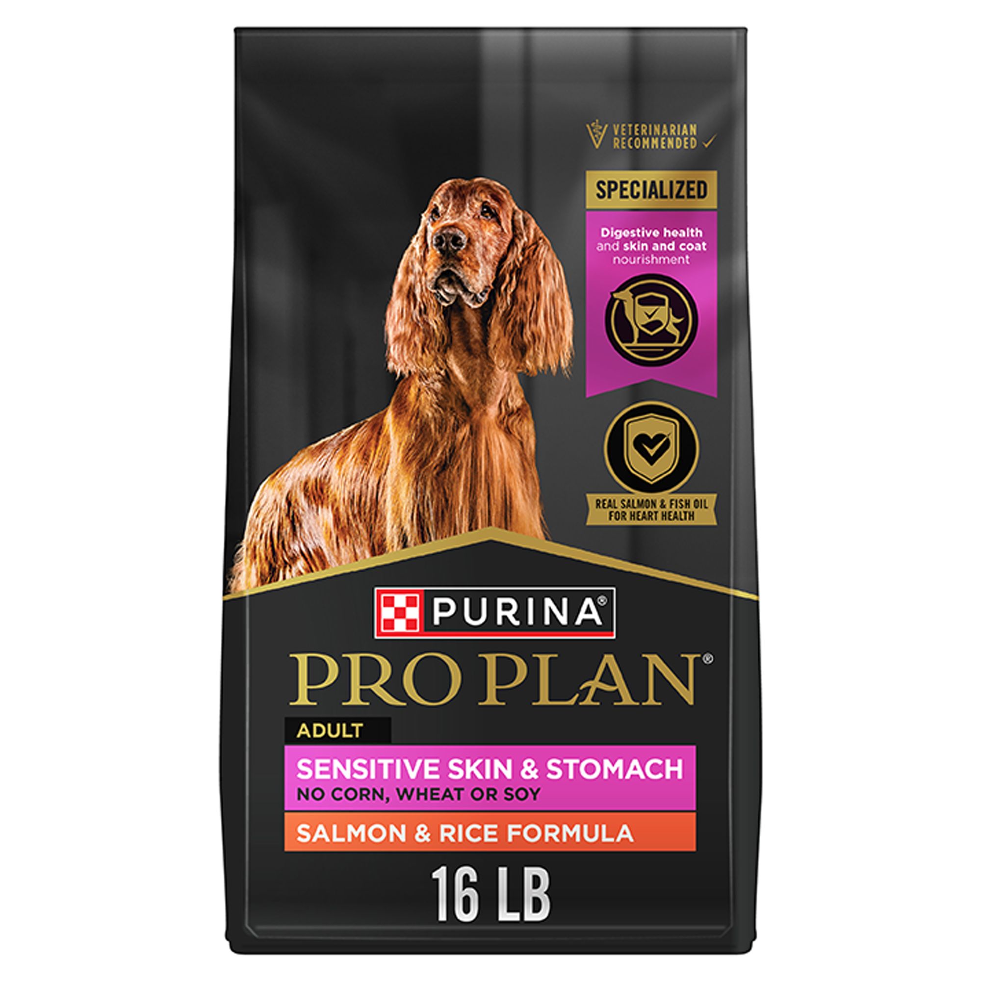 Purina Pro Plan Sensitive Skin and Stomach Adult Dry Dog Food - Salmon Rice, Size: 16 lb | PetSmart