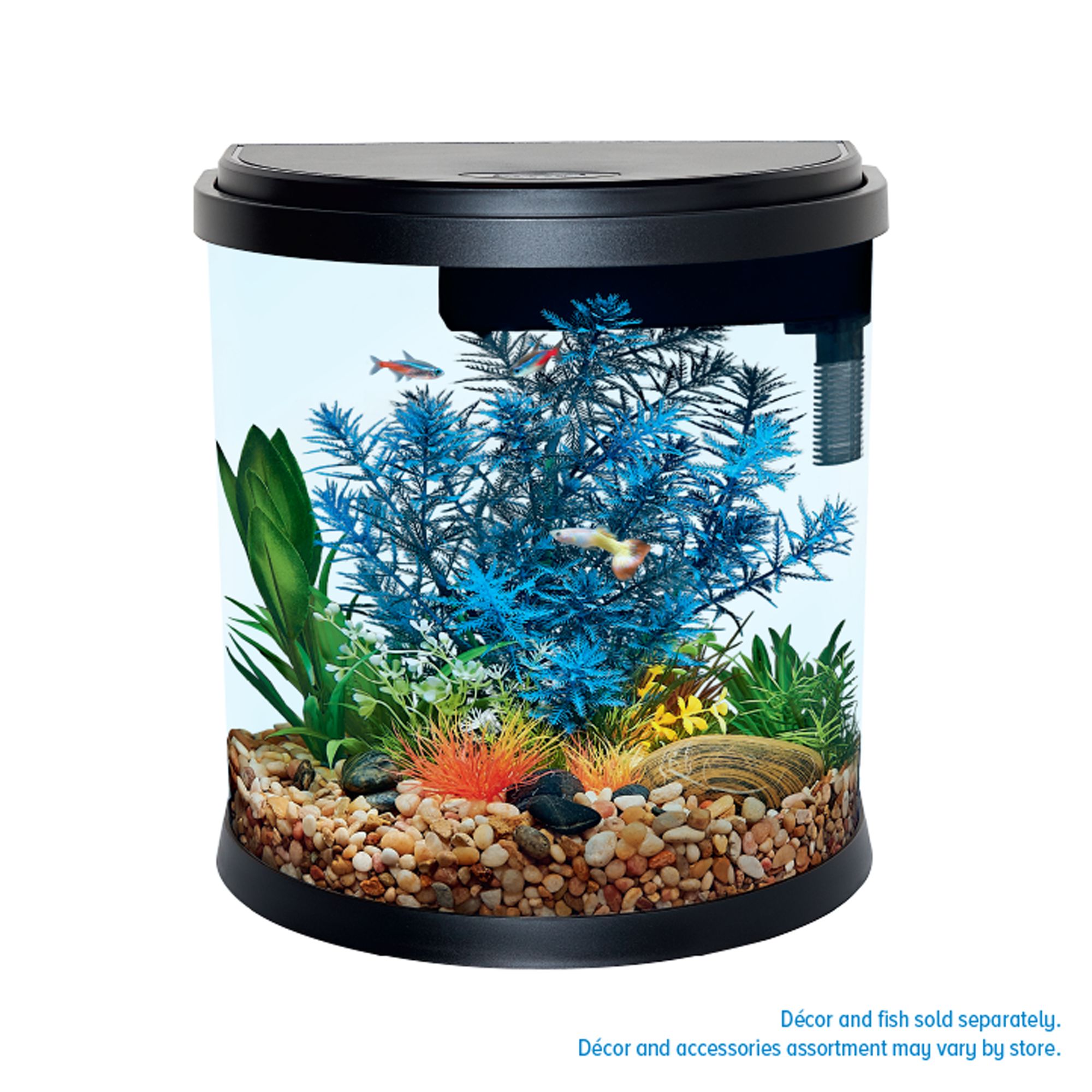 Top Fin® Half Moon Aquarium - Fish Tank Aquarium - 3.5 Gallon (3.5 Gal)