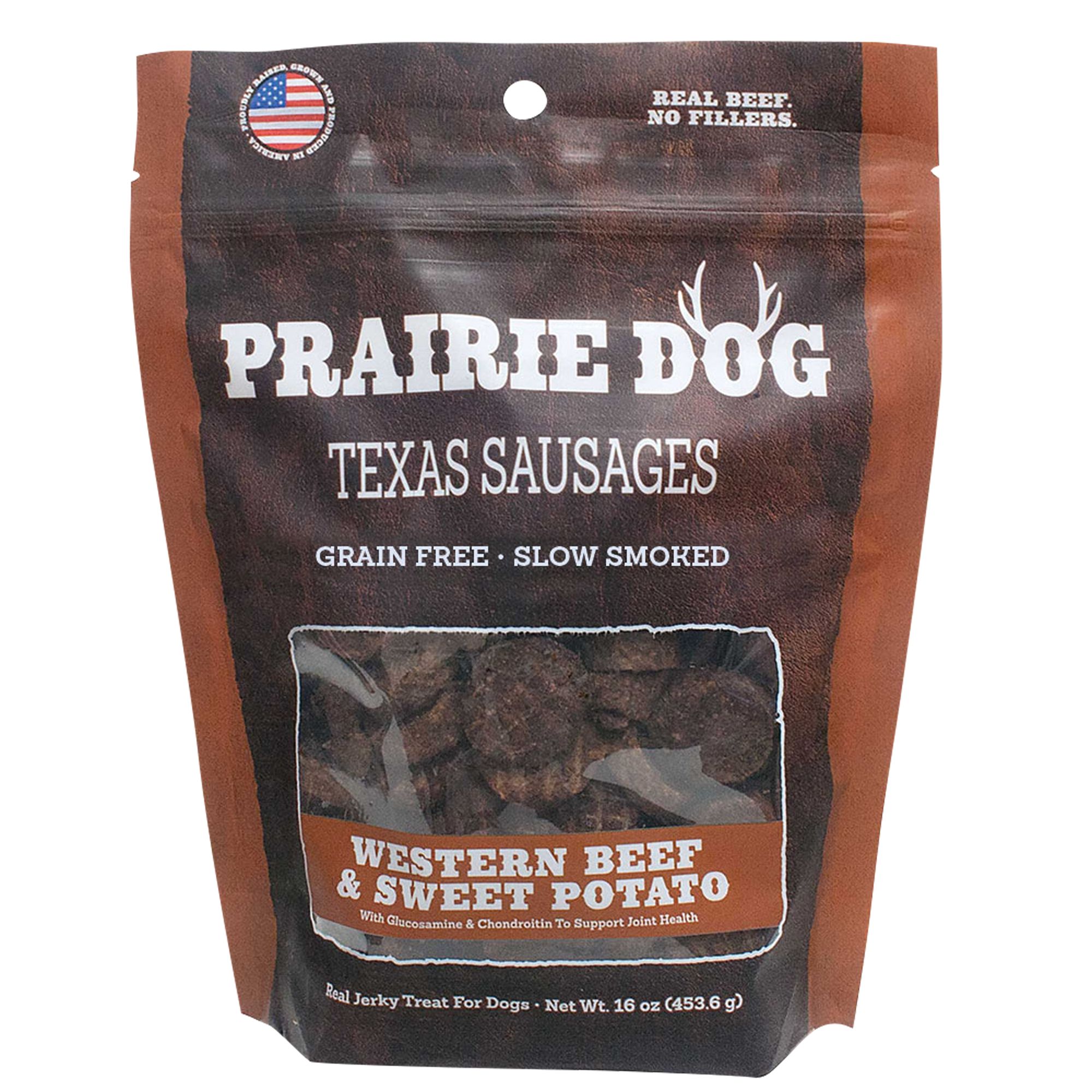 Prairie Dog Texas Sausages Dog Treat Natural Grain Free Western Beef And Sweet Potato Size 16 Oz Prairie Dog Texas Sausages Dog Treat Natural Grain Free Western Beef And Sweet Potato Size 16 Oz