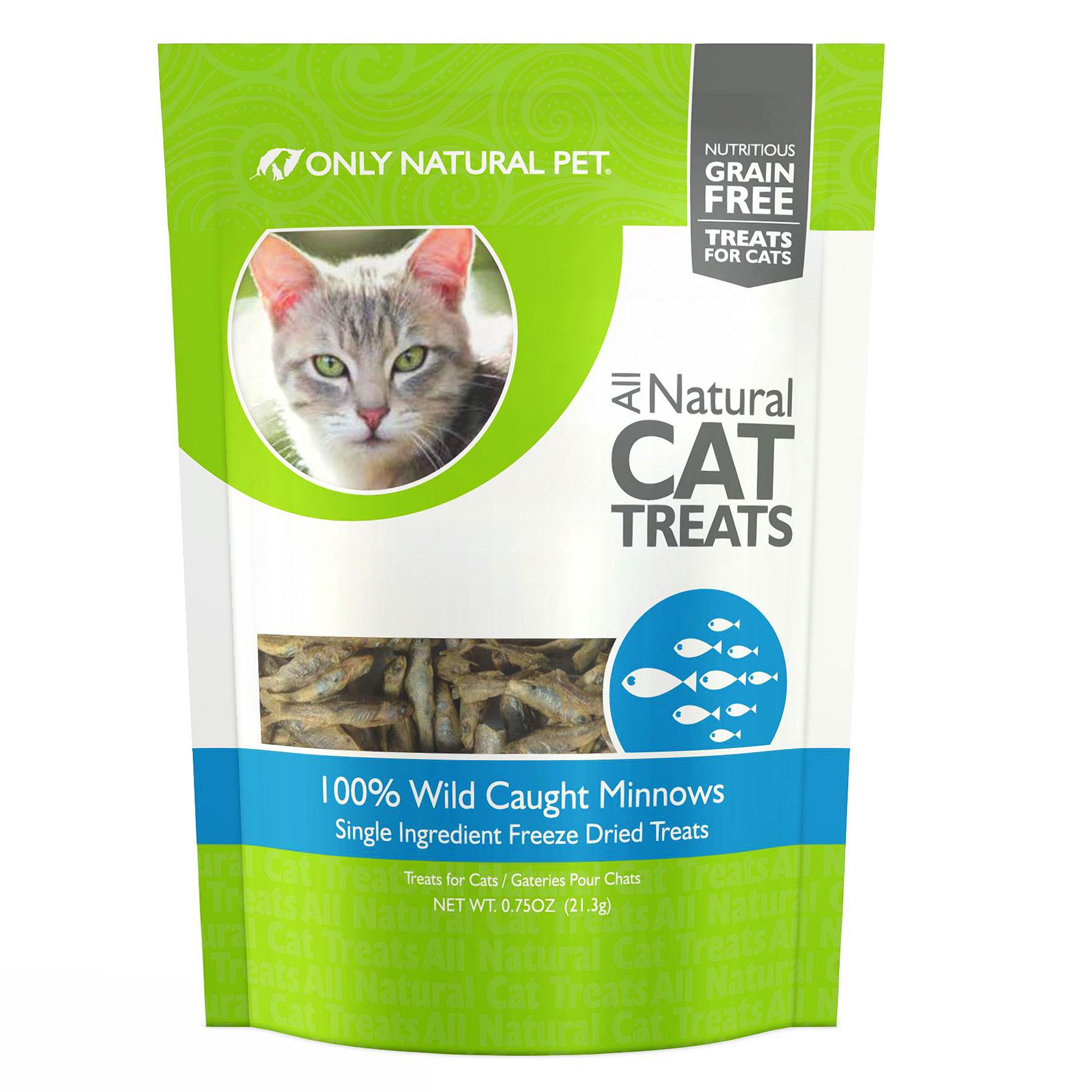 Only Natural Pet Wild Minnows Cat Treat - Natural, Freeze Dried, Grain