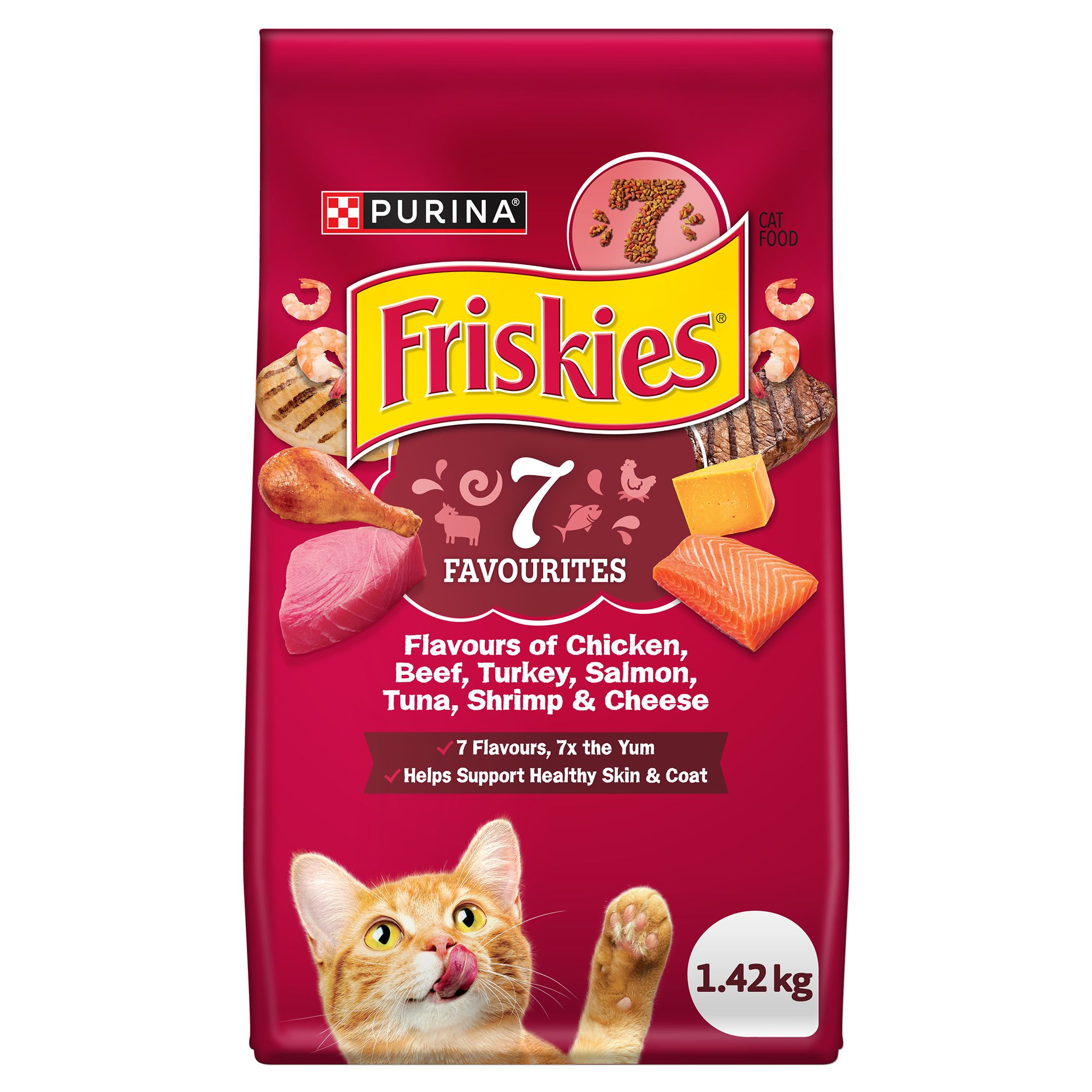 Friskies Dry Cat Food - 7 Favourites Flavours, (1.4 kg)