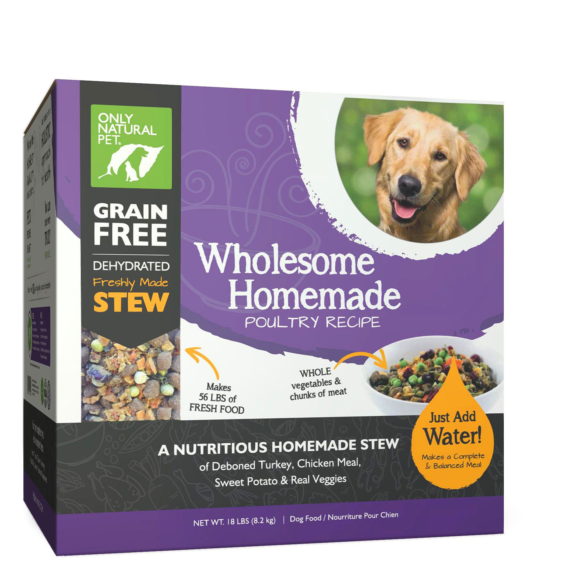 Only Natural Pet Wholesome Homemade Dog Food Grain Free, Dehydrated