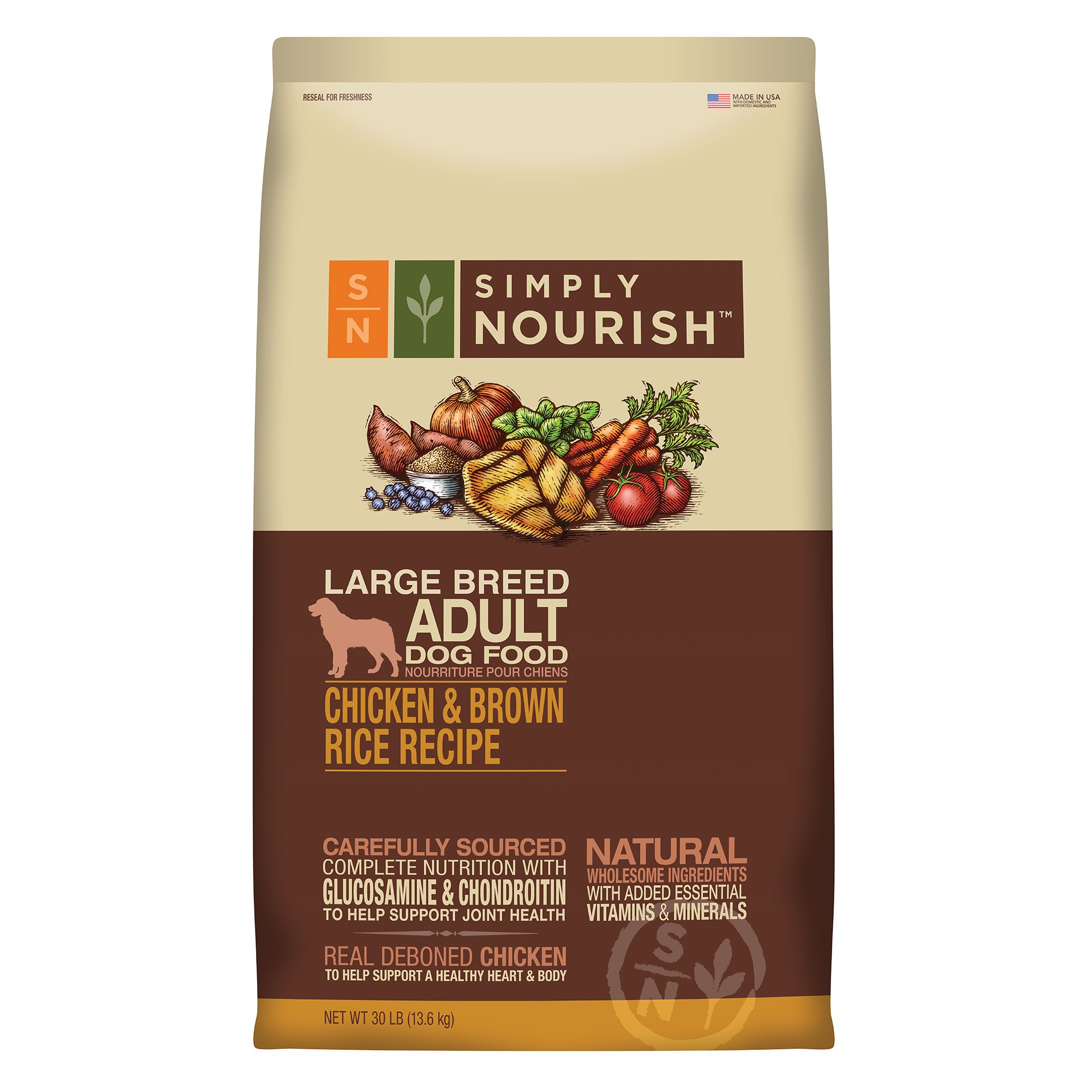 Simply Nourish Healthy Weight Adult Dog Food Natural Turkey And Brown