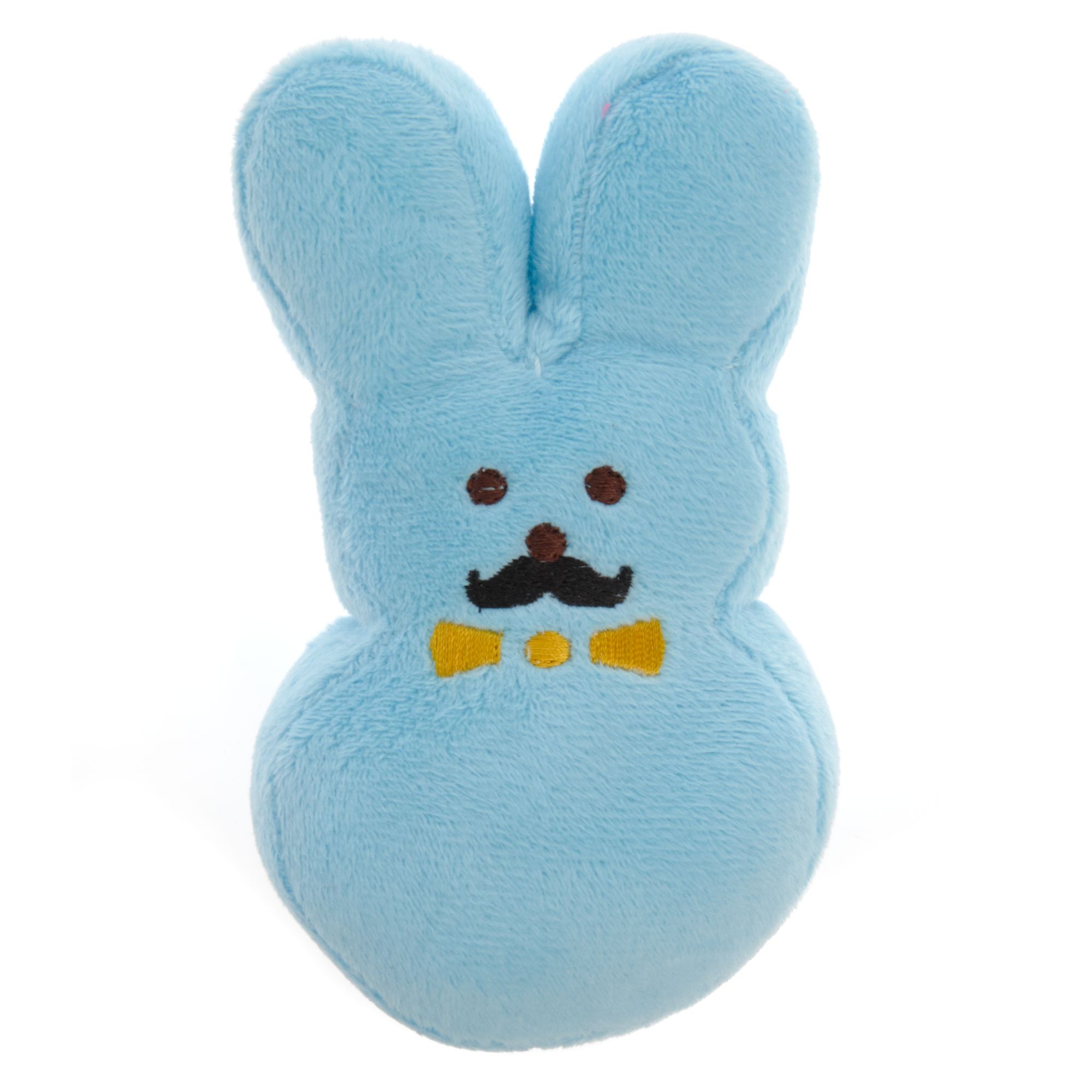 Peeps&reg; Bunny with Mustach Plush Dog Toy, Blue
