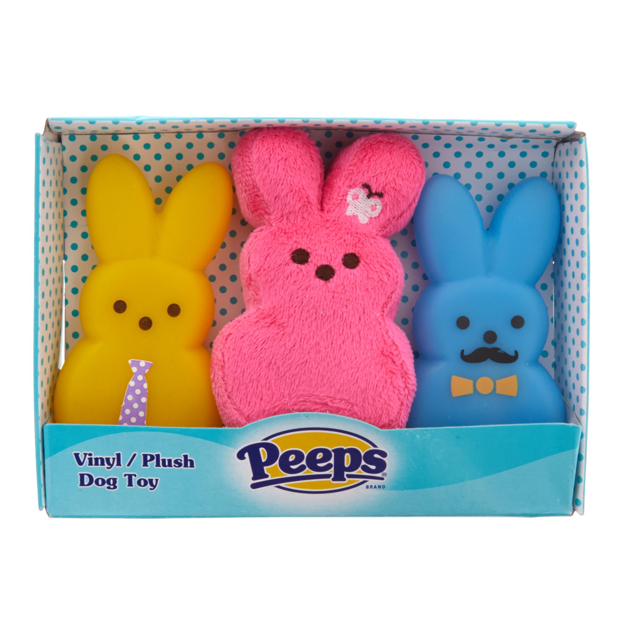 peeps plush dog toy